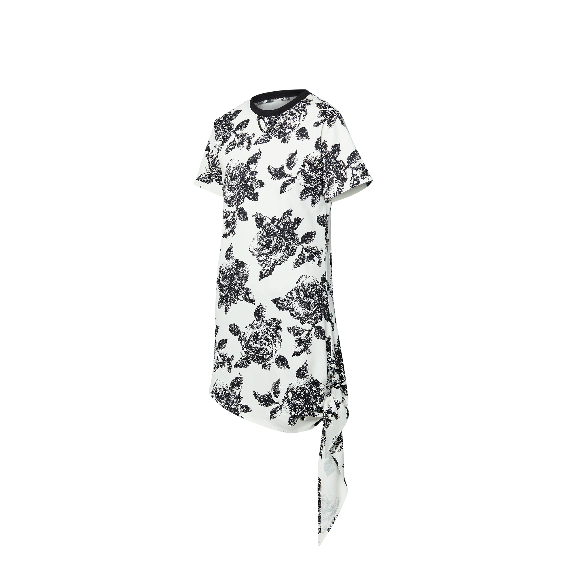 Floral Knotted T-Shirt Dress