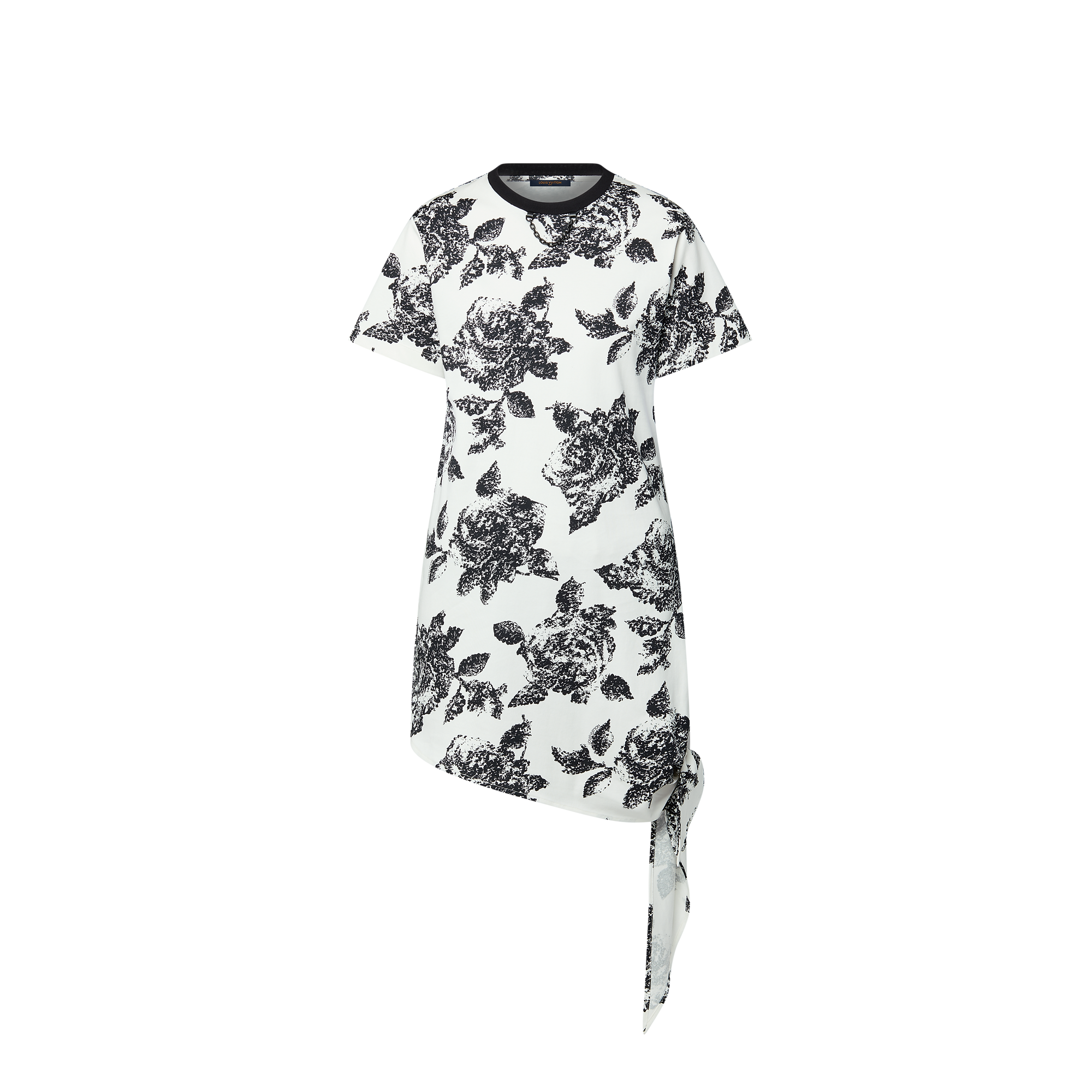 Floral Knotted T-Shirt Dress