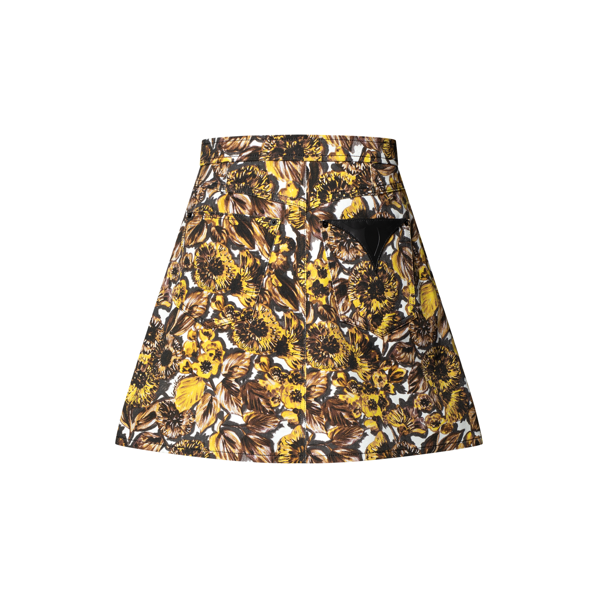 Floral Print Button Front Skirt