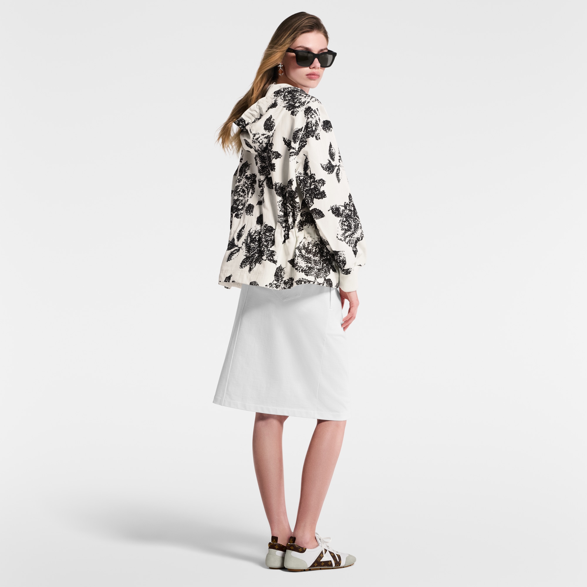  Ready-to-Wear Coats and Jackets Floral Print Hooded Parka | Louis Vuitton ® (Product zoom)