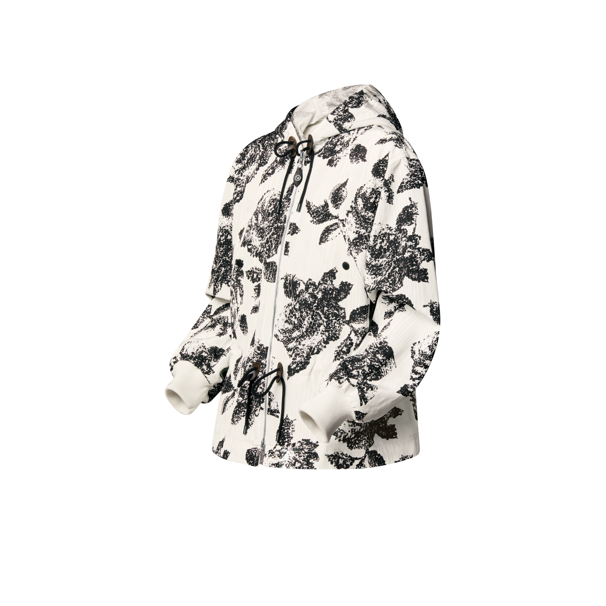  Ready-to-Wear Coats and Jackets Floral Print Hooded Parka | Louis Vuitton ® (Product zoom)