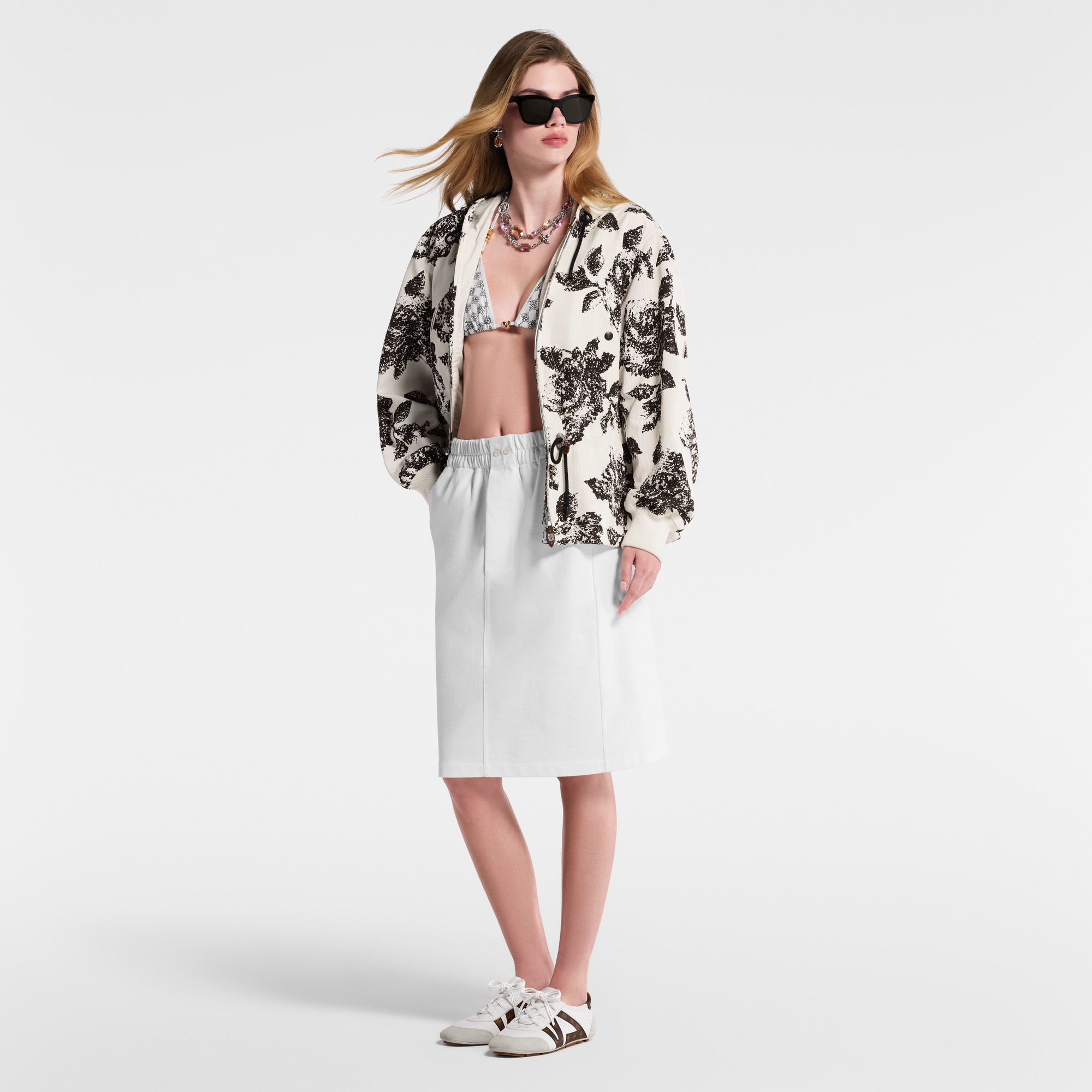  Ready-to-Wear Coats and Jackets Floral Print Hooded Parka | Louis Vuitton ® (Product zoom)