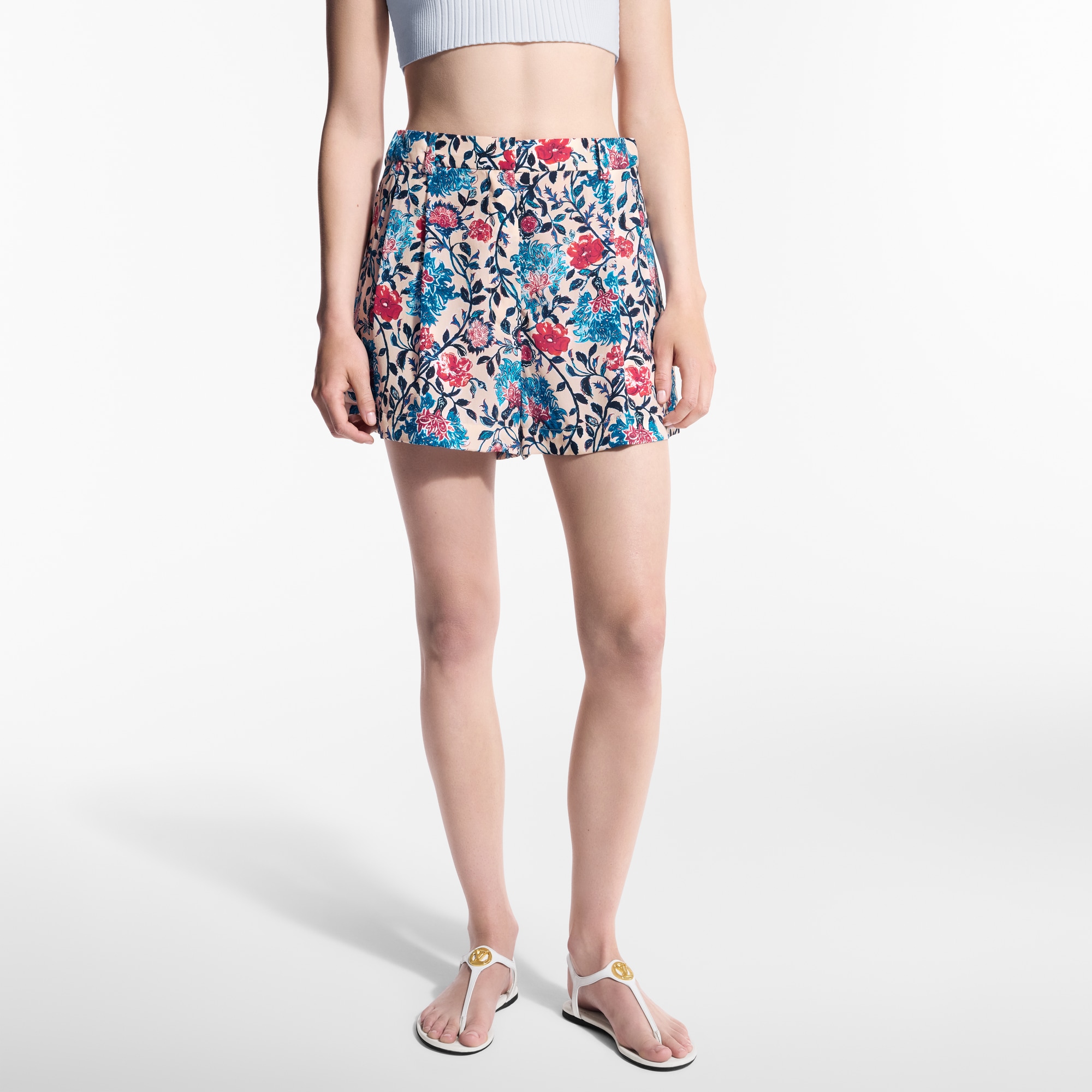 Ready-to-Wear Skirts and Shorts Floral Vine Pleat Shorts  | Louis Vuitton ® (Product zoom)