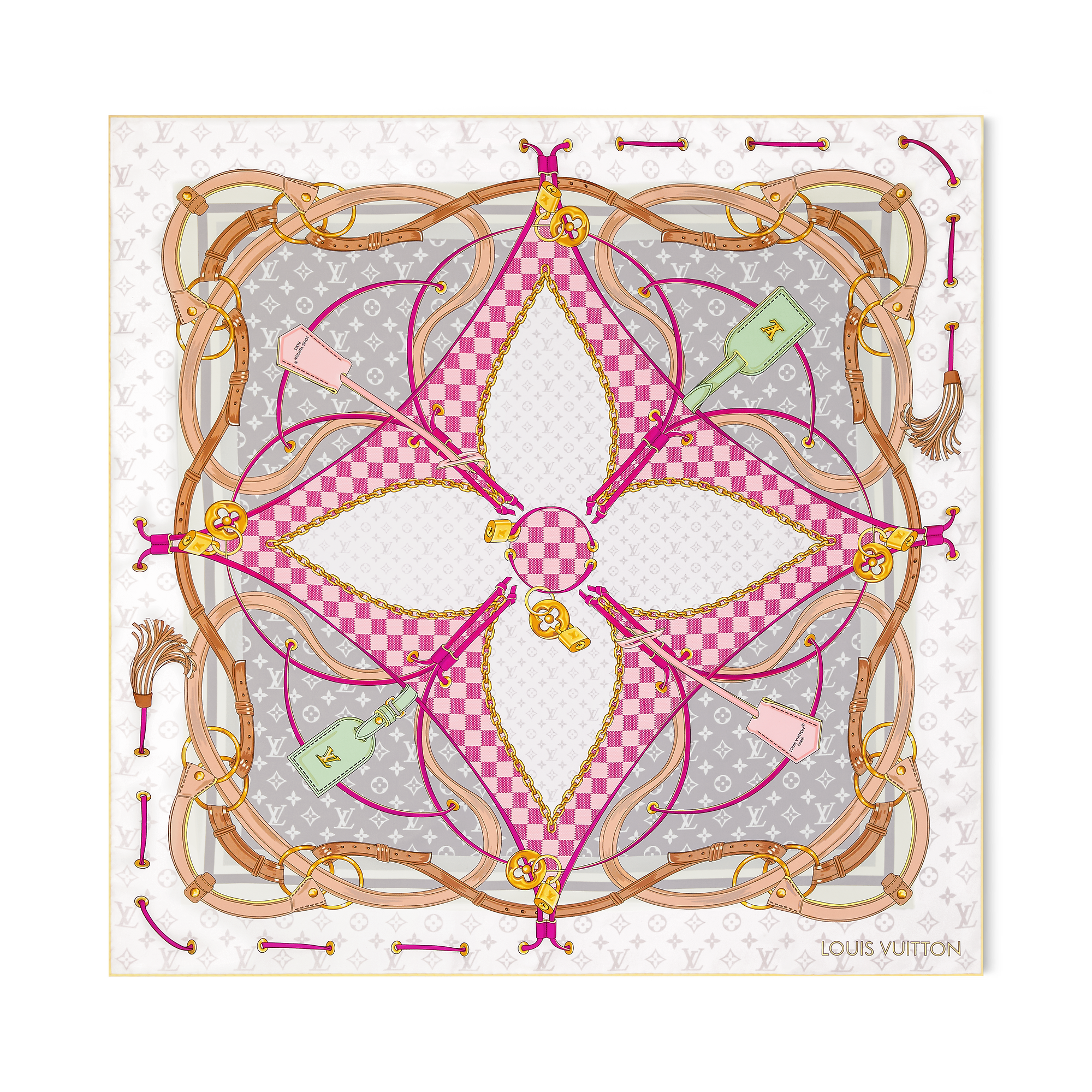 Flower And Straps Square 90