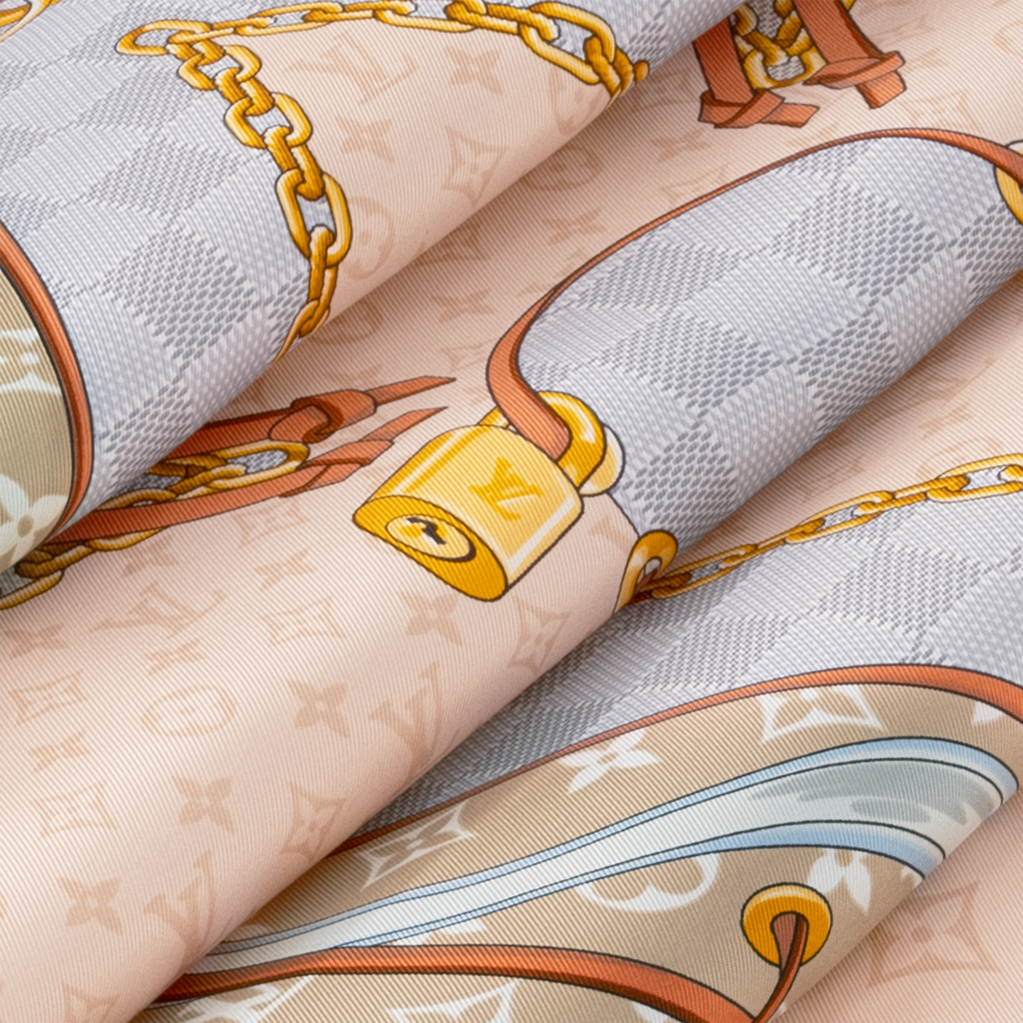 S00 Accessories Silk Squares and Bandeaus  Flower And Straps Square 90 | Louis Vuitton ® (Product zoom)