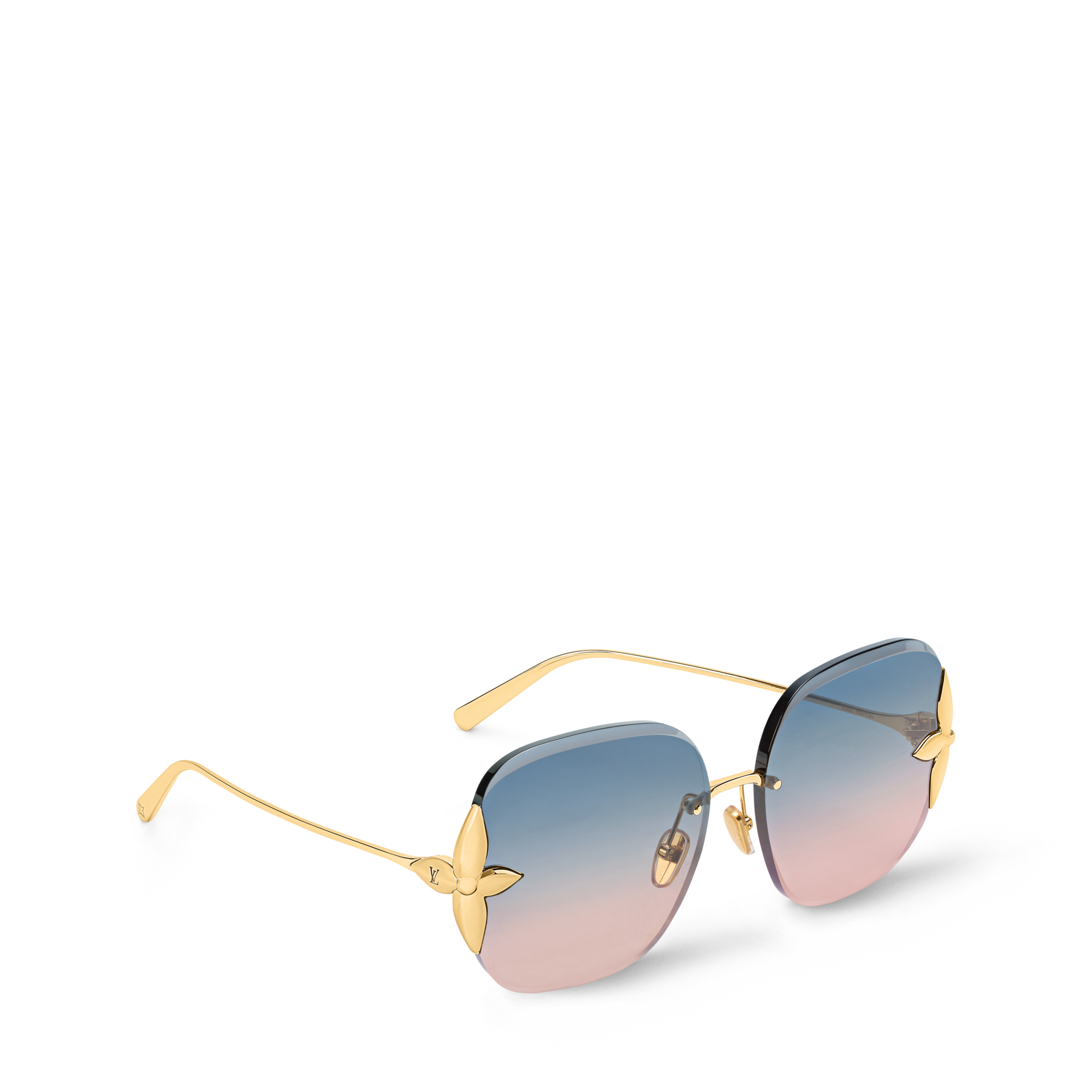Flower Edge Metal Square Sunglasses S00 - Women  display picture 2