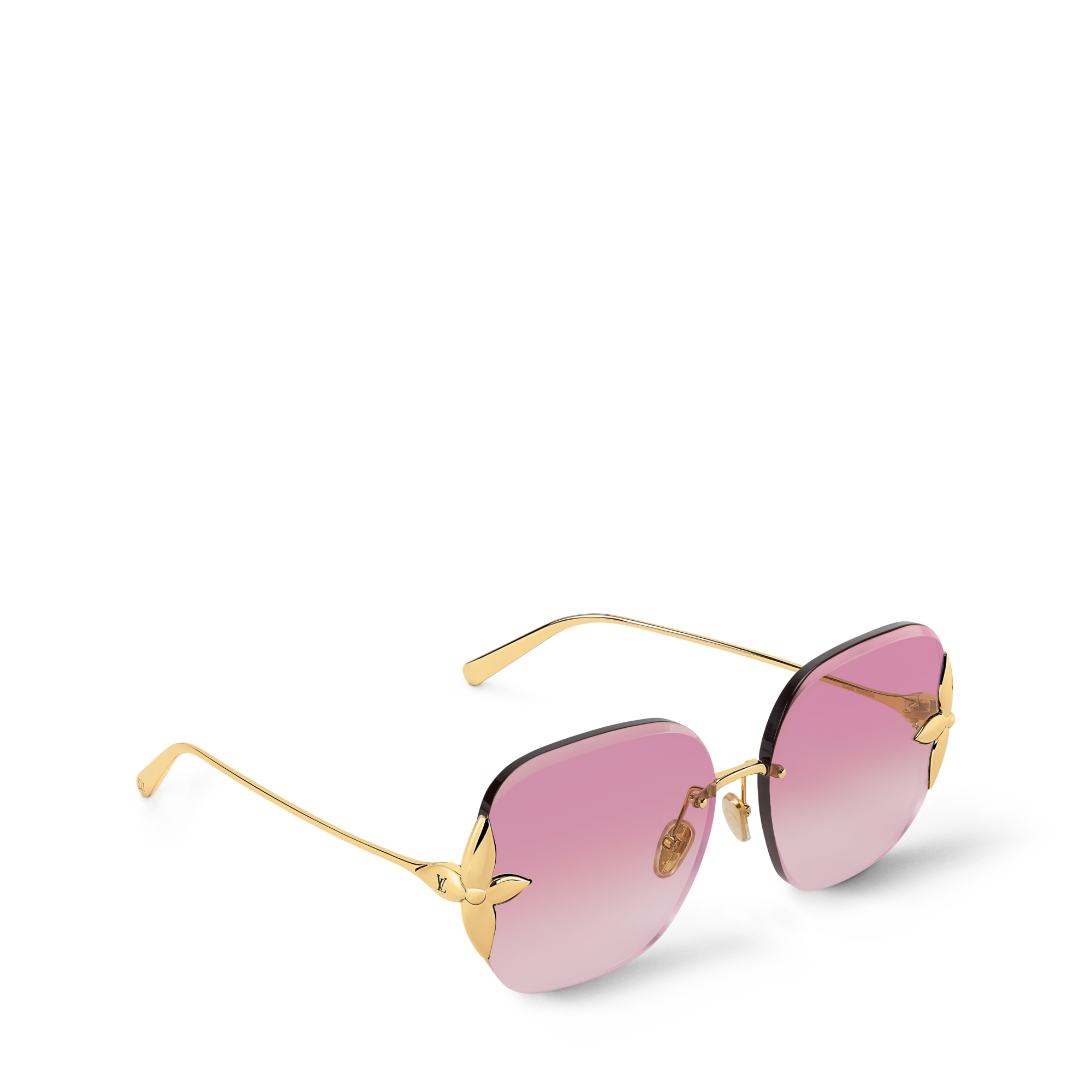 Flower Edge Metal Square Sunglasses S00 - Women  display picture 2