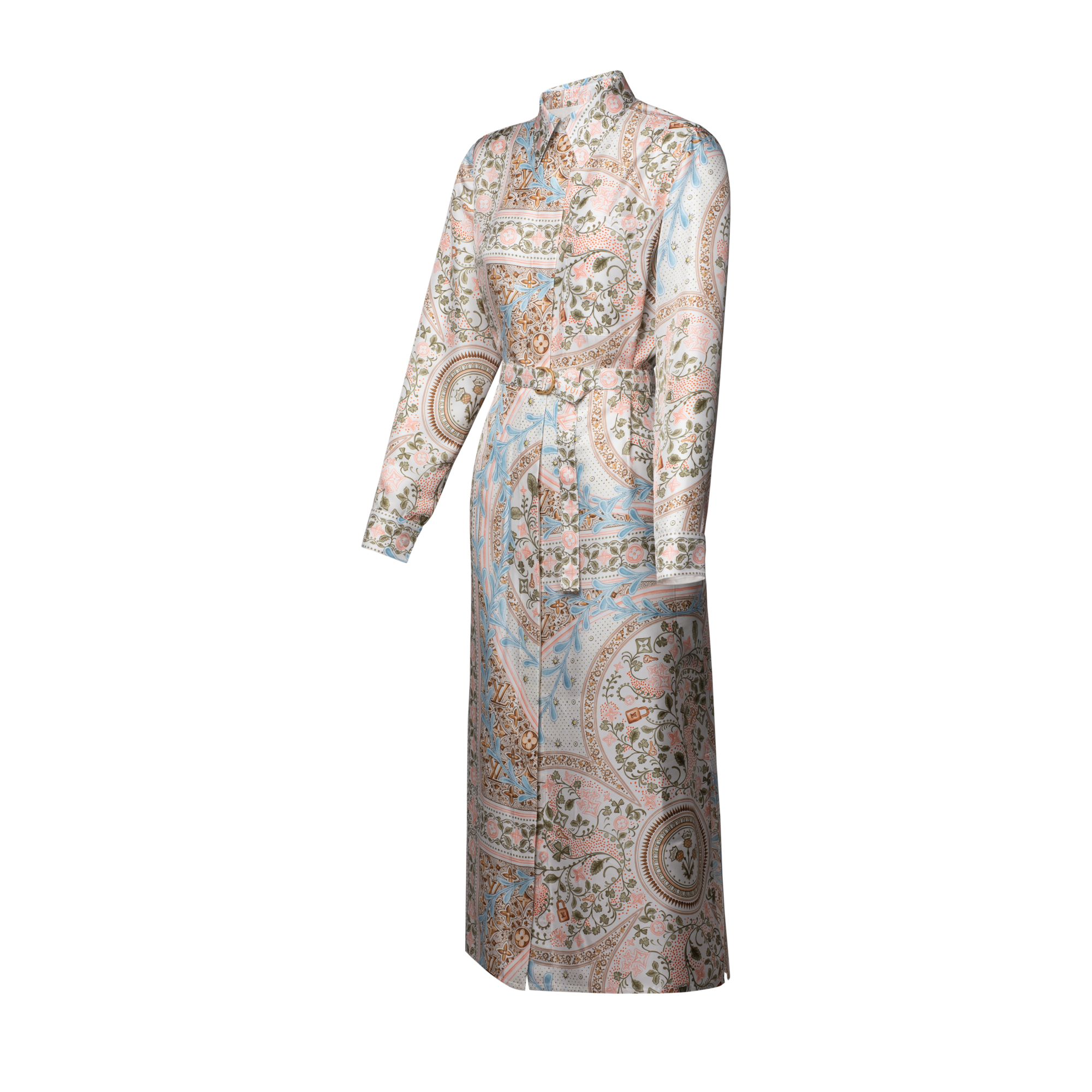 knee length dresses for ladies Safia Dress - Santorini Blue Cadiz Foulard