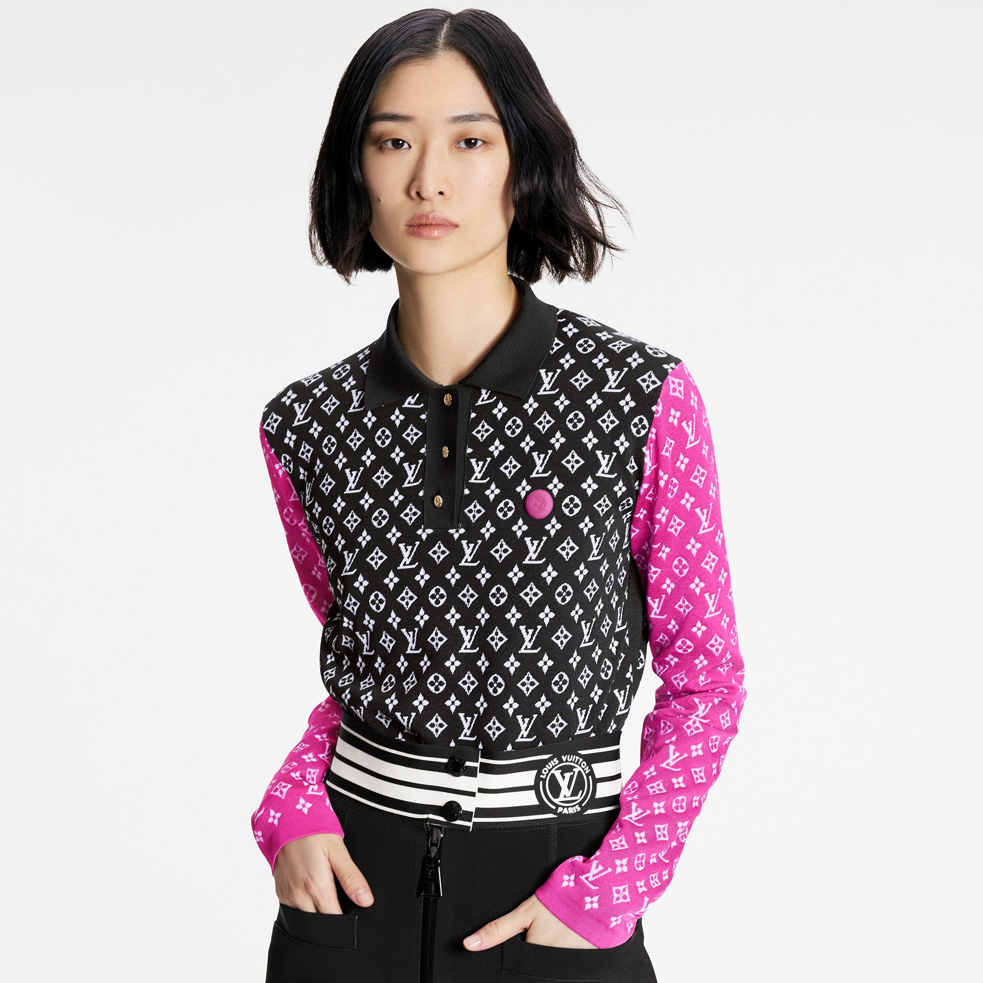  Discontinued Product Obs 1 Fuchsia Accent Polo Knit Top | Louis Vuitton ® (Product zoom)
