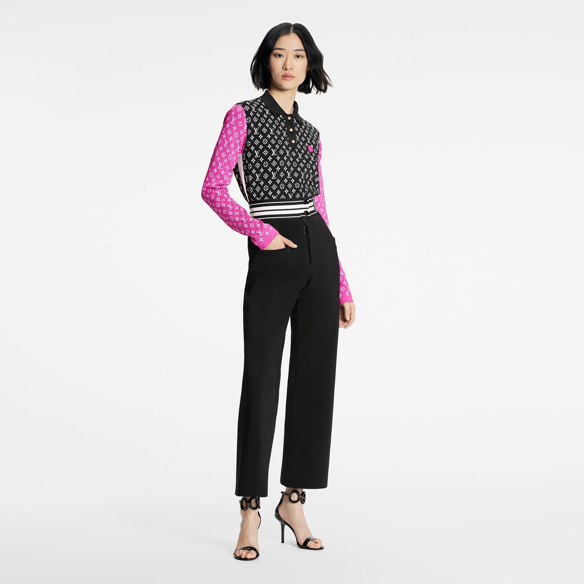  Discontinued Product Obs 1 Fuchsia Accent Polo Knit Top | Louis Vuitton ® (Product zoom)