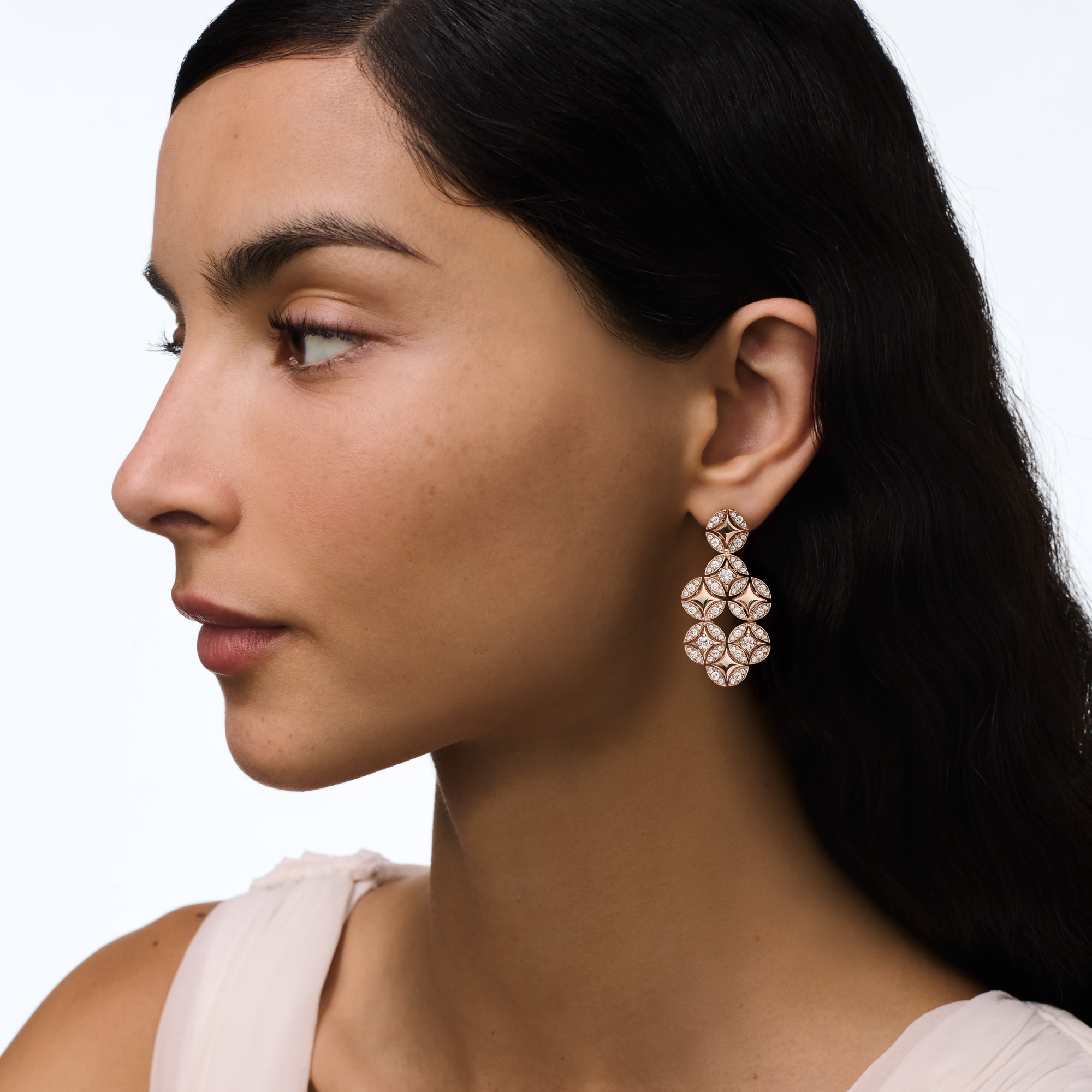  Jewelry Earrings Galaxie Earrings, Rose Gold and Diamonds | Louis Vuitton ® (Product zoom)