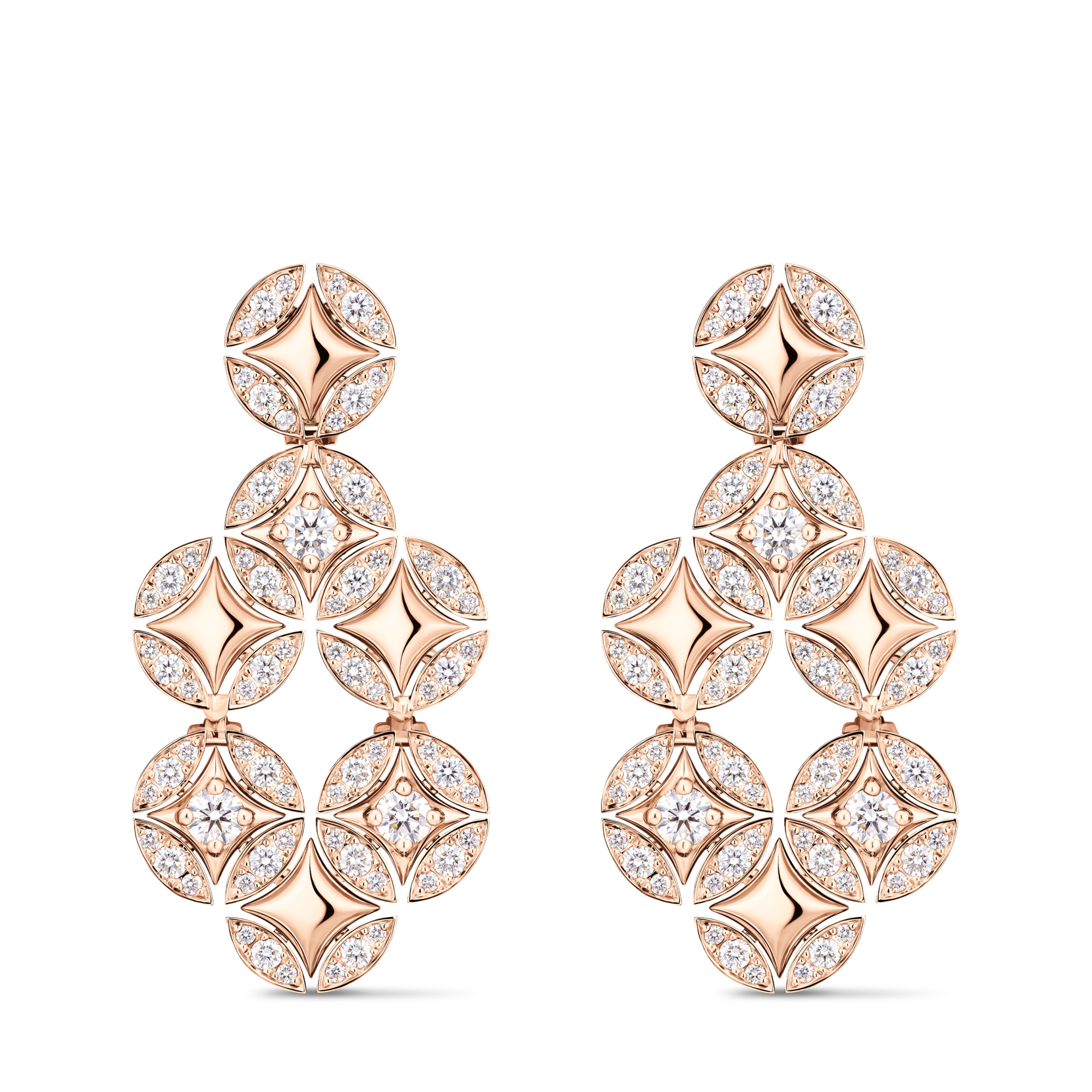  Jewelry Earrings Galaxie Earrings, Rose Gold and Diamonds | Louis Vuitton ® (Product zoom)