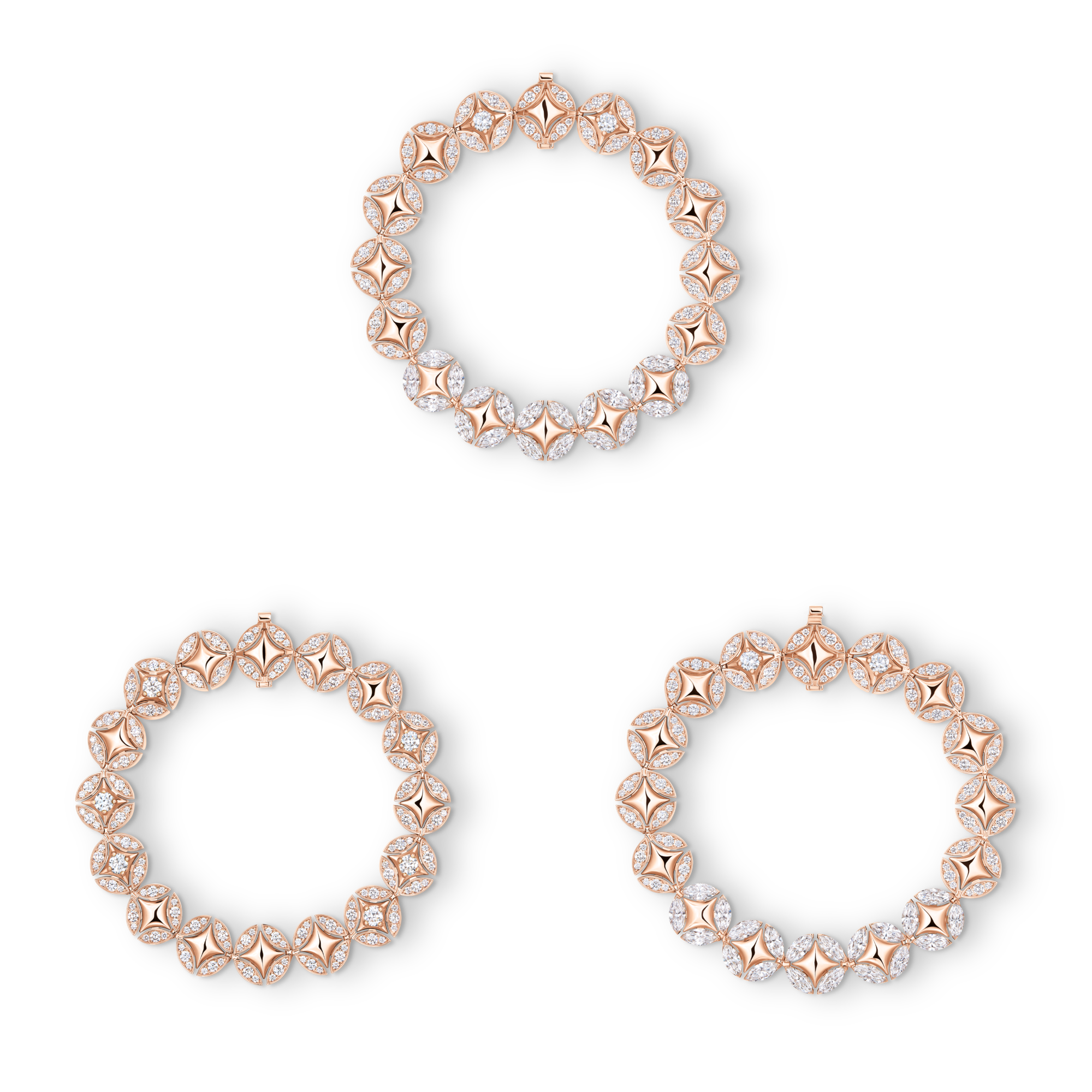  Jewelry Necklaces and Pendants Galaxie Long Necklace, Rose Gold and Diamonds | Louis Vuitton ® (Product zoom)