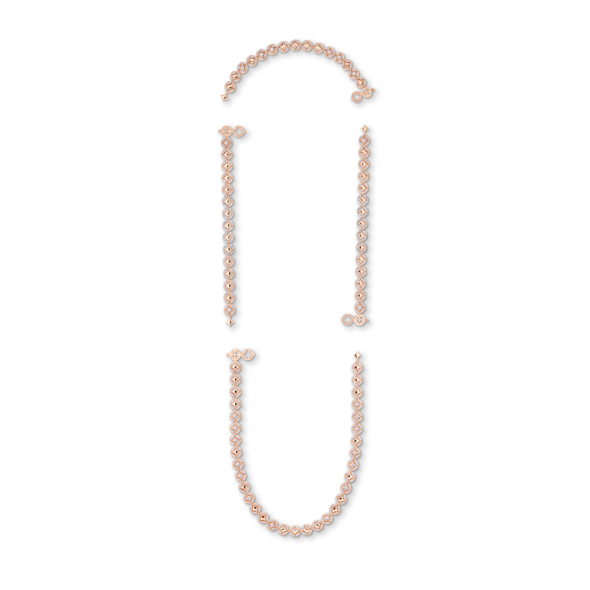  Jewelry Necklaces and Pendants Galaxie Long Necklace, Rose Gold and Diamonds | Louis Vuitton ® (Product zoom)