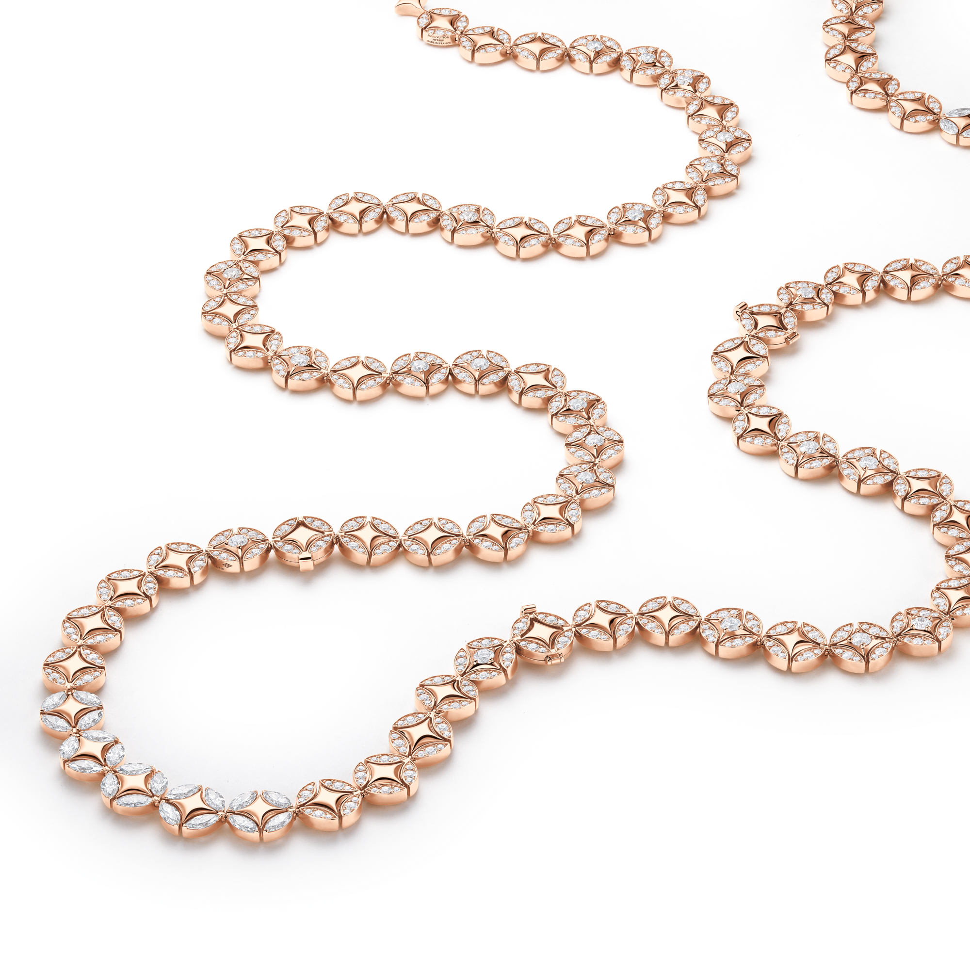  Jewelry Necklaces and Pendants Galaxie Long Necklace, Rose Gold and Diamonds | Louis Vuitton ® (Product zoom)