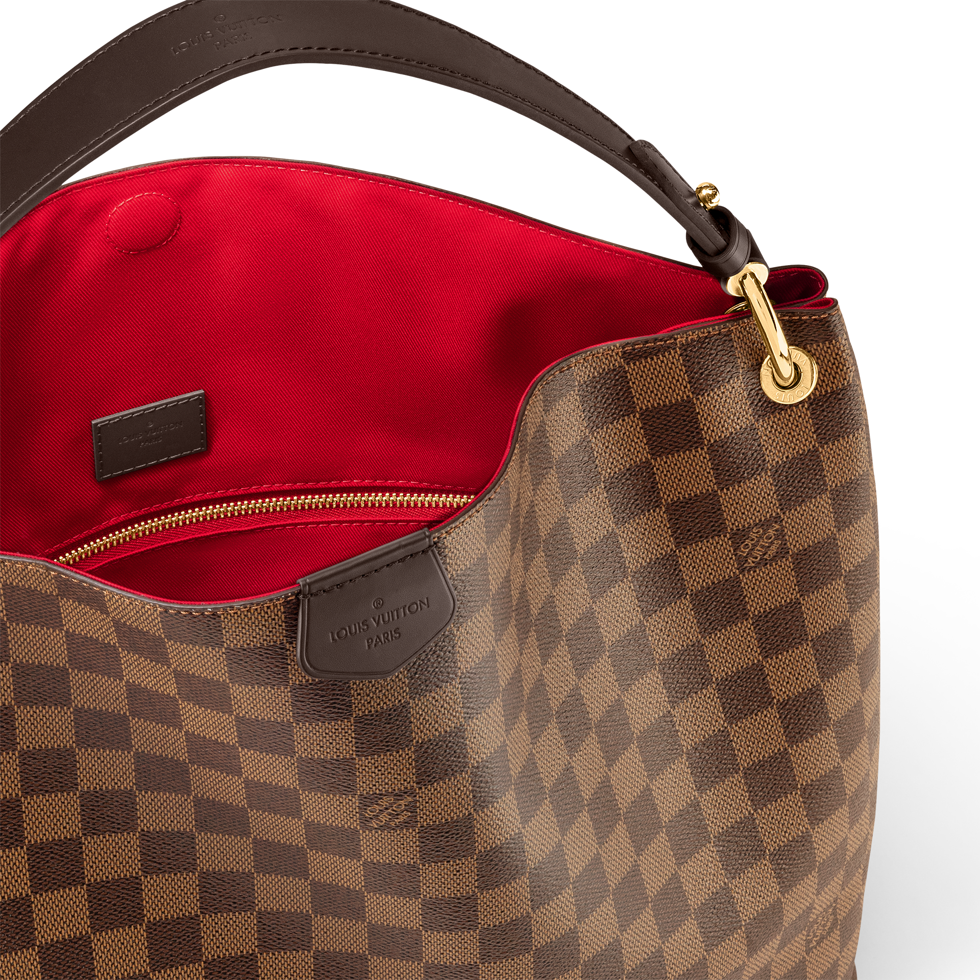 red and brown louis vuitton bag