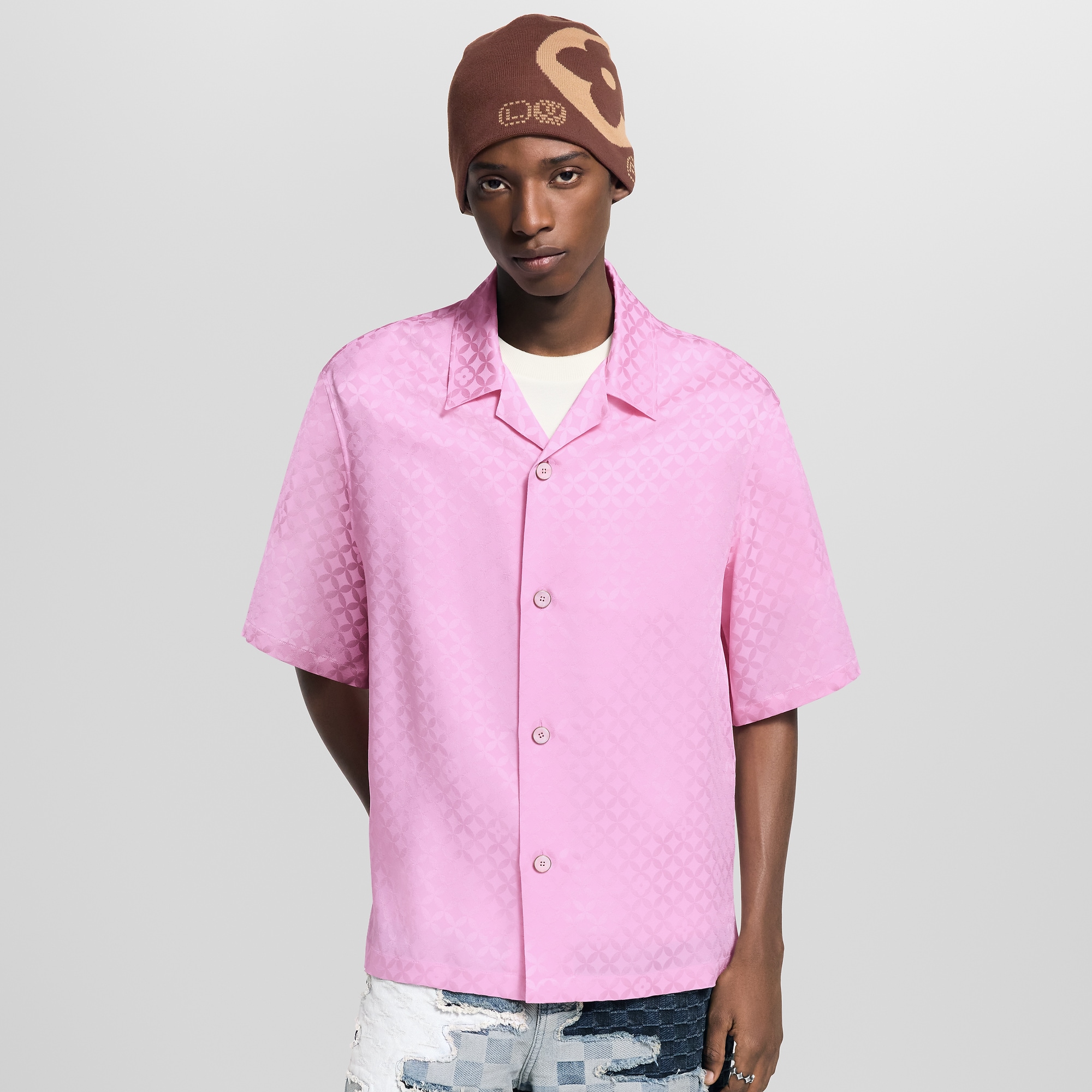 Graphic Jacquard Short-Sleeved Shirt
