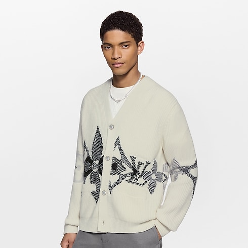 For Men LV Ski Graphic Knitted Cardigan | Louis Vuitton ® (Product zoom)