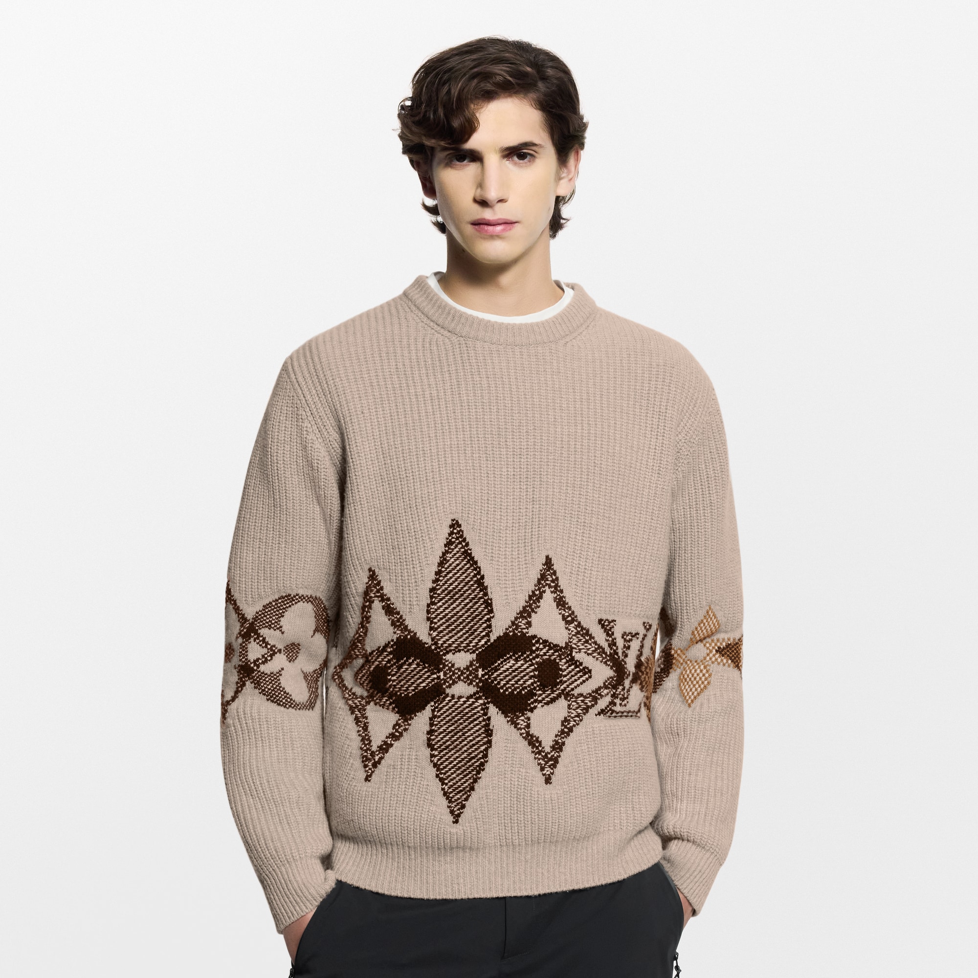  For Men LV Ski Graphic Knitted Crewneck | Louis Vuitton ® (Product zoom)