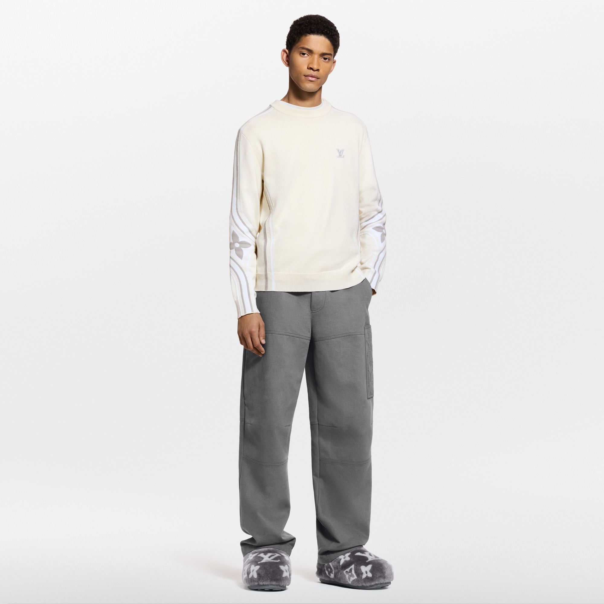  For Men LV Ski Graphic Knitted Crewneck | Louis Vuitton ® (Product zoom)