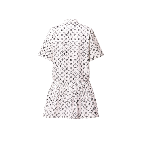 Ready-to-Wear Dresses Graphic Monogram Shirt Dress | Louis Vuitton ® (Product zoom)