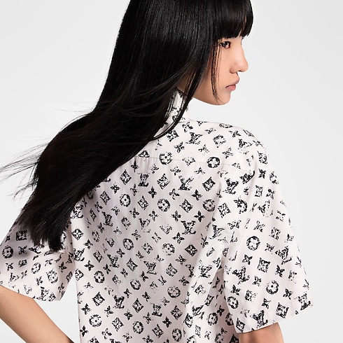 Ready-to-Wear Dresses Graphic Monogram Shirt Dress | Louis Vuitton ® (Product zoom)