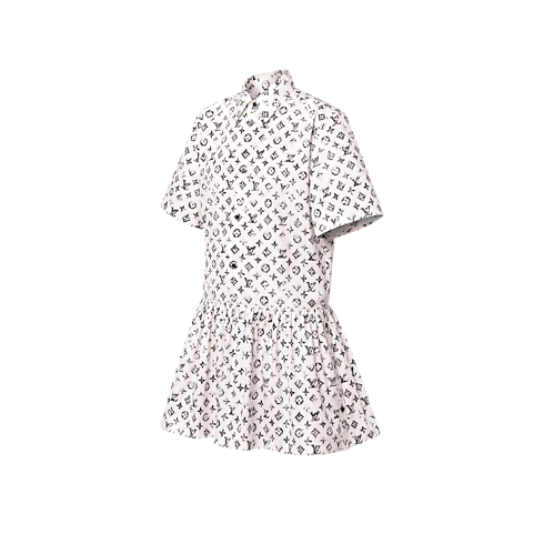 Ready-to-Wear Dresses Graphic Monogram Shirt Dress | Louis Vuitton ® (Product zoom)