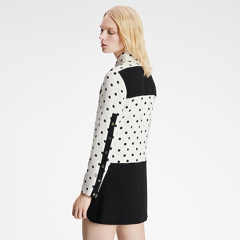 Discontinued Product Obs 1 Graphic Polka Dot Mini Shirt Dress | Louis Vuitton ® (Product zoom)
