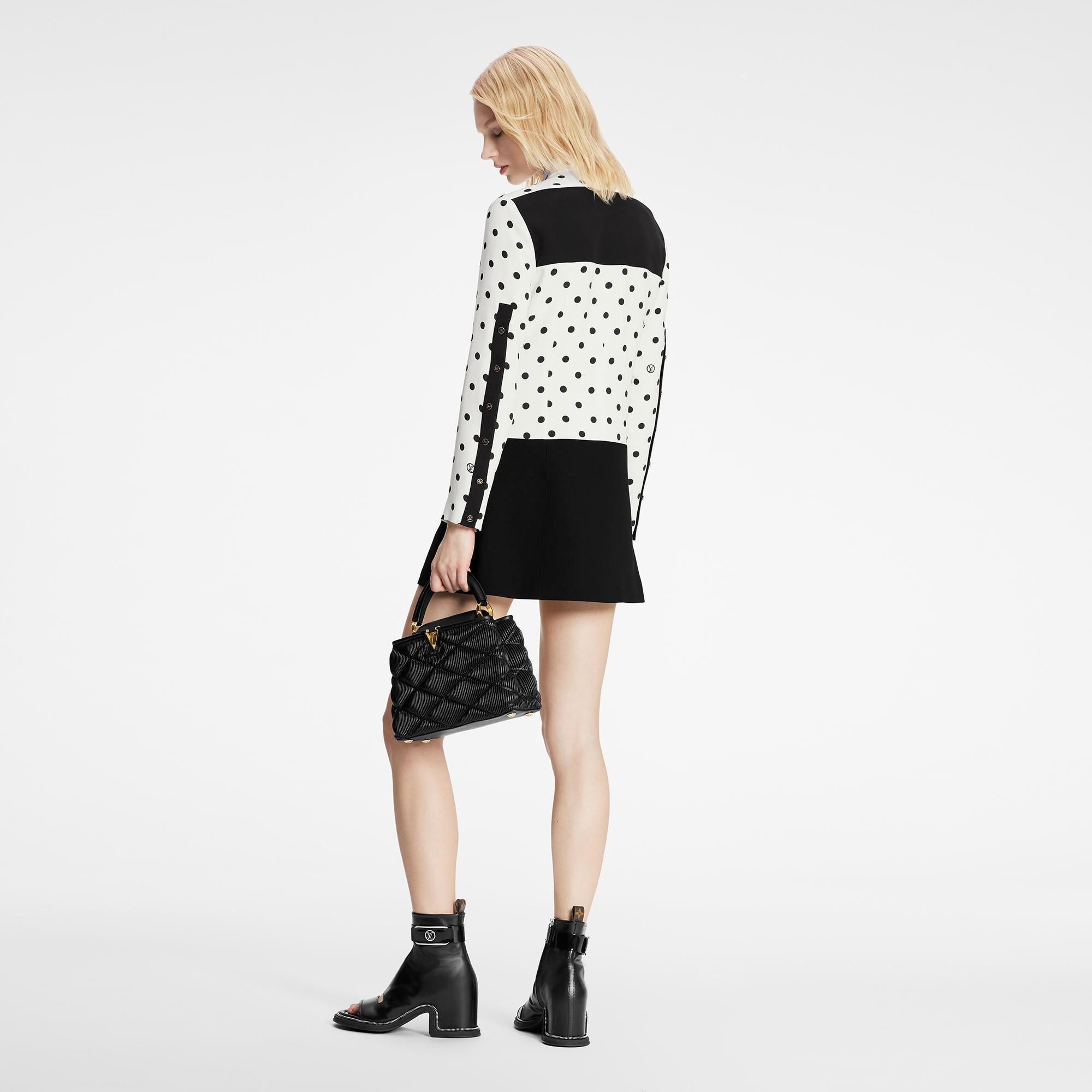  Discontinued Product Obs 1 Graphic Polka Dot Mini Shirt Dress | Louis Vuitton ® (Product zoom)