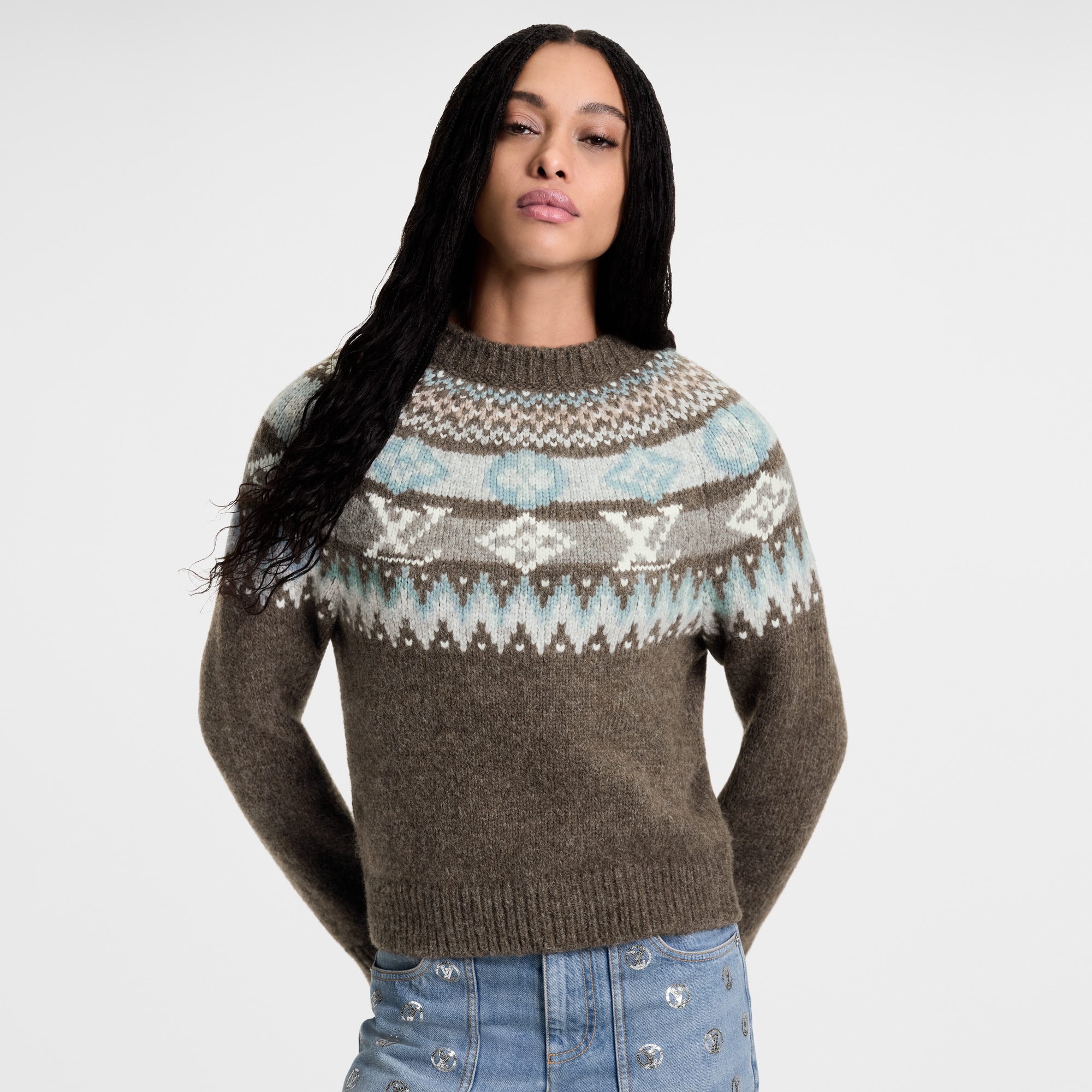  Ready-to-Wear Knitwear Graphic Signature Knit Pullover | Louis Vuitton ® (Product zoom)