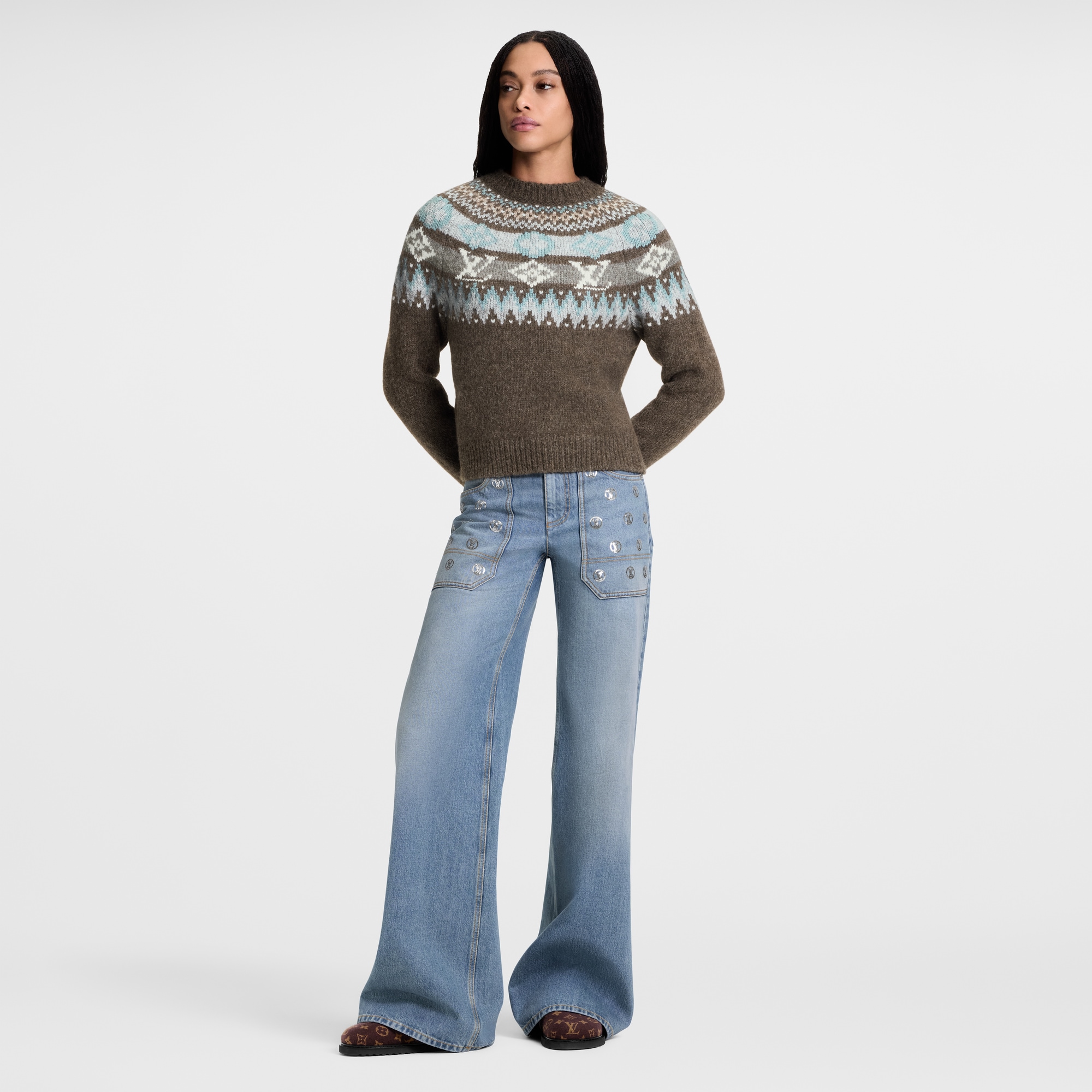  Ready-to-Wear Knitwear Graphic Signature Knit Pullover | Louis Vuitton ® (Product zoom)