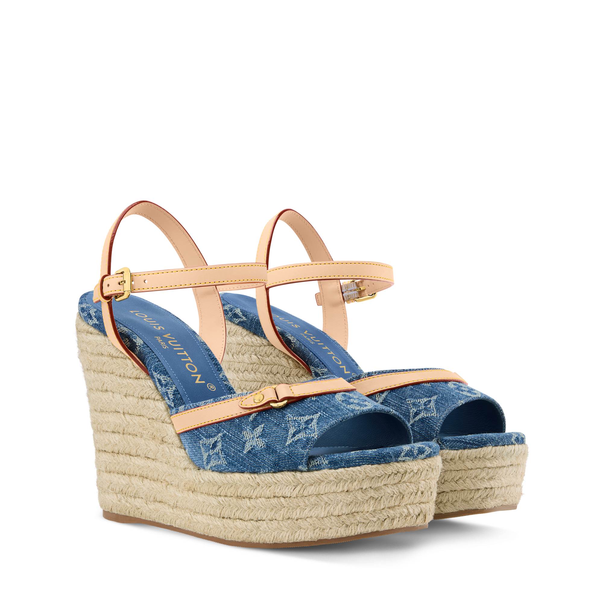 Used Louis Vuitton espadrilles size 8.5 LV Isola Wedge Espadrille - Women - Shoes | LOUIS VUITTON ® main image 3
