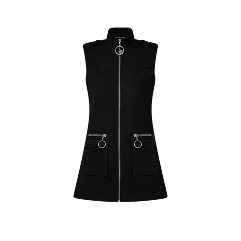 Ready-to-Wear Dresses High Collar Zip-Up Dress | Louis Vuitton ® (Product zoom)