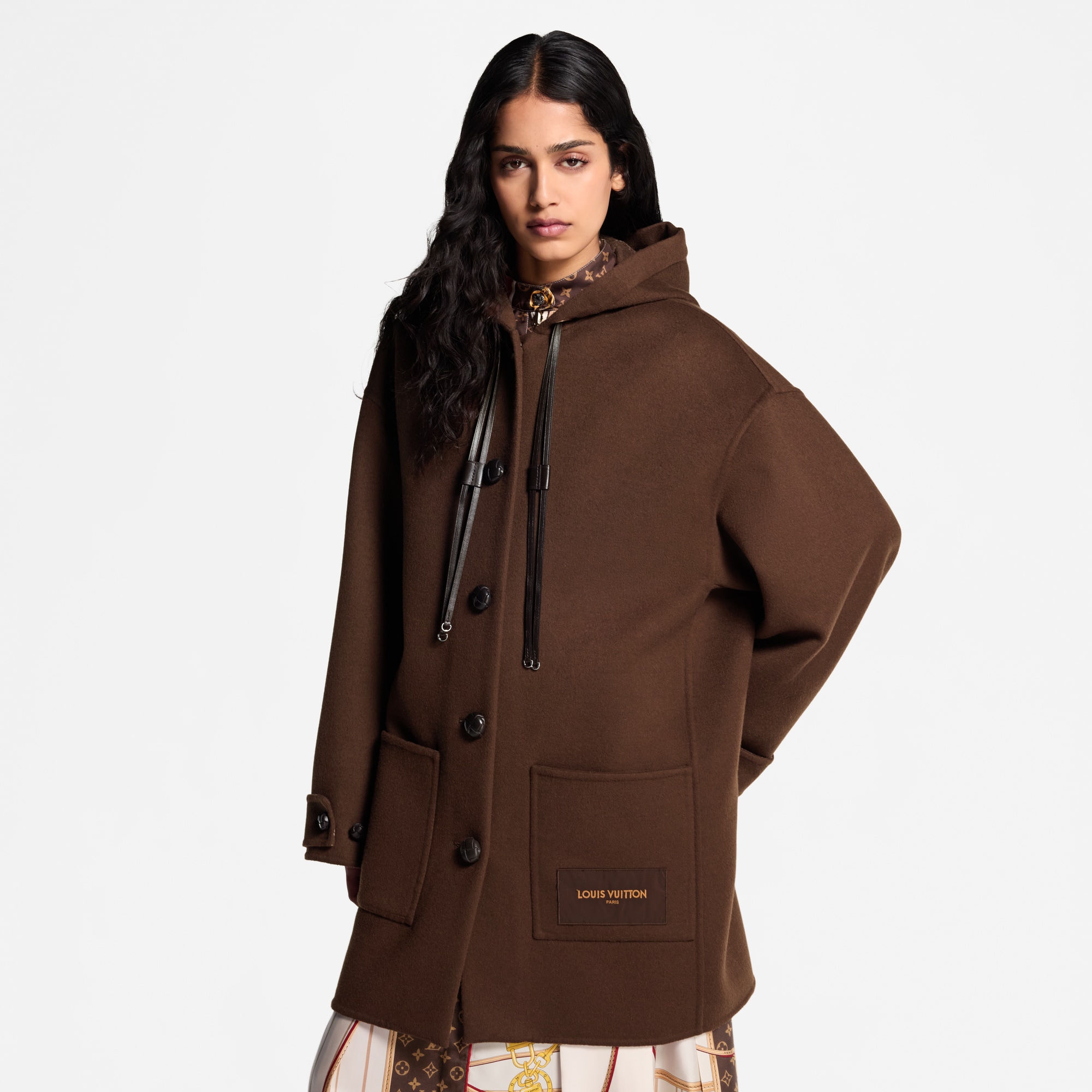  Ready-to-Wear Coats and Jackets Hooded Button-Up Coat | Louis Vuitton ® (Product zoom)