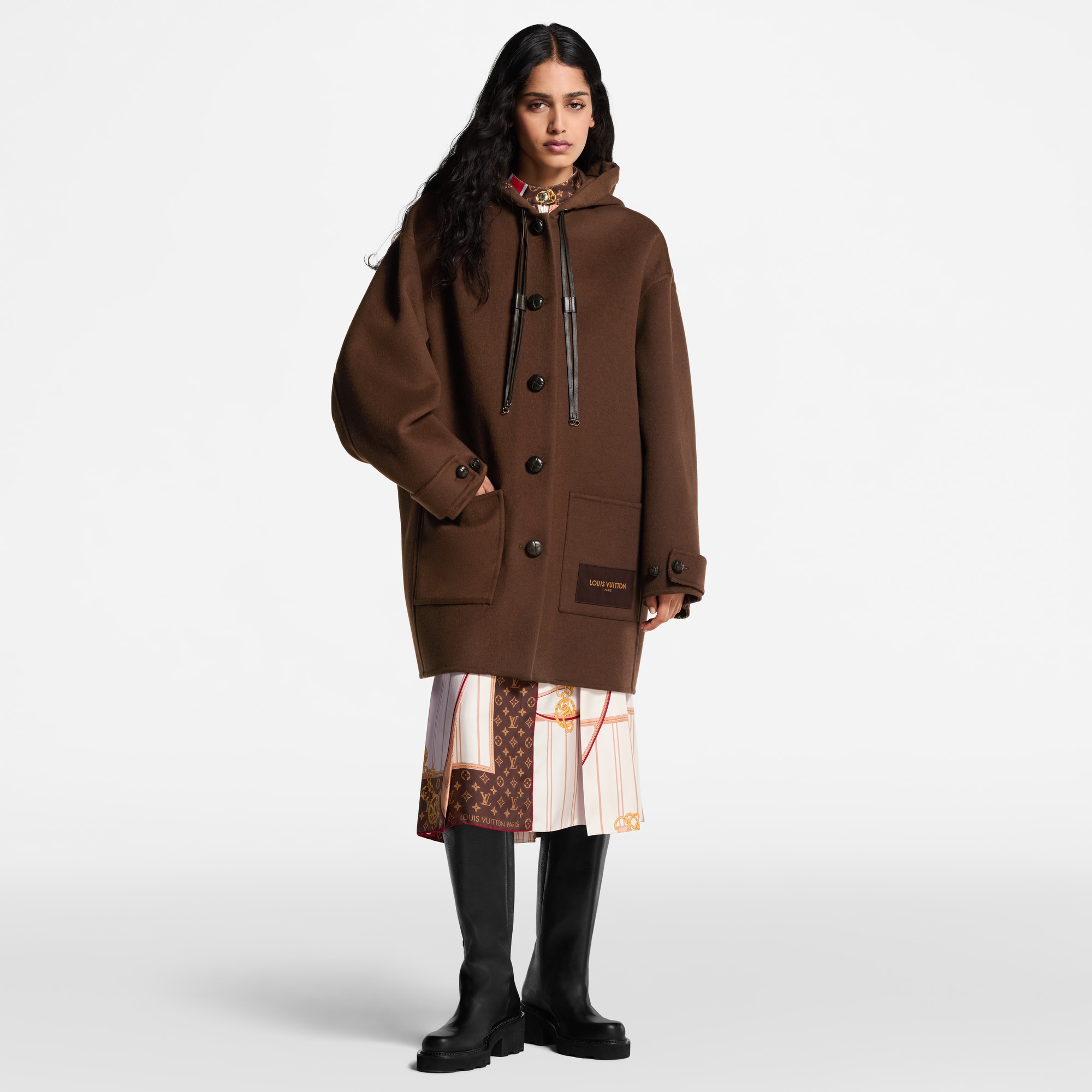  Ready-to-Wear Coats and Jackets Hooded Button-Up Coat | Louis Vuitton ® (Product zoom)