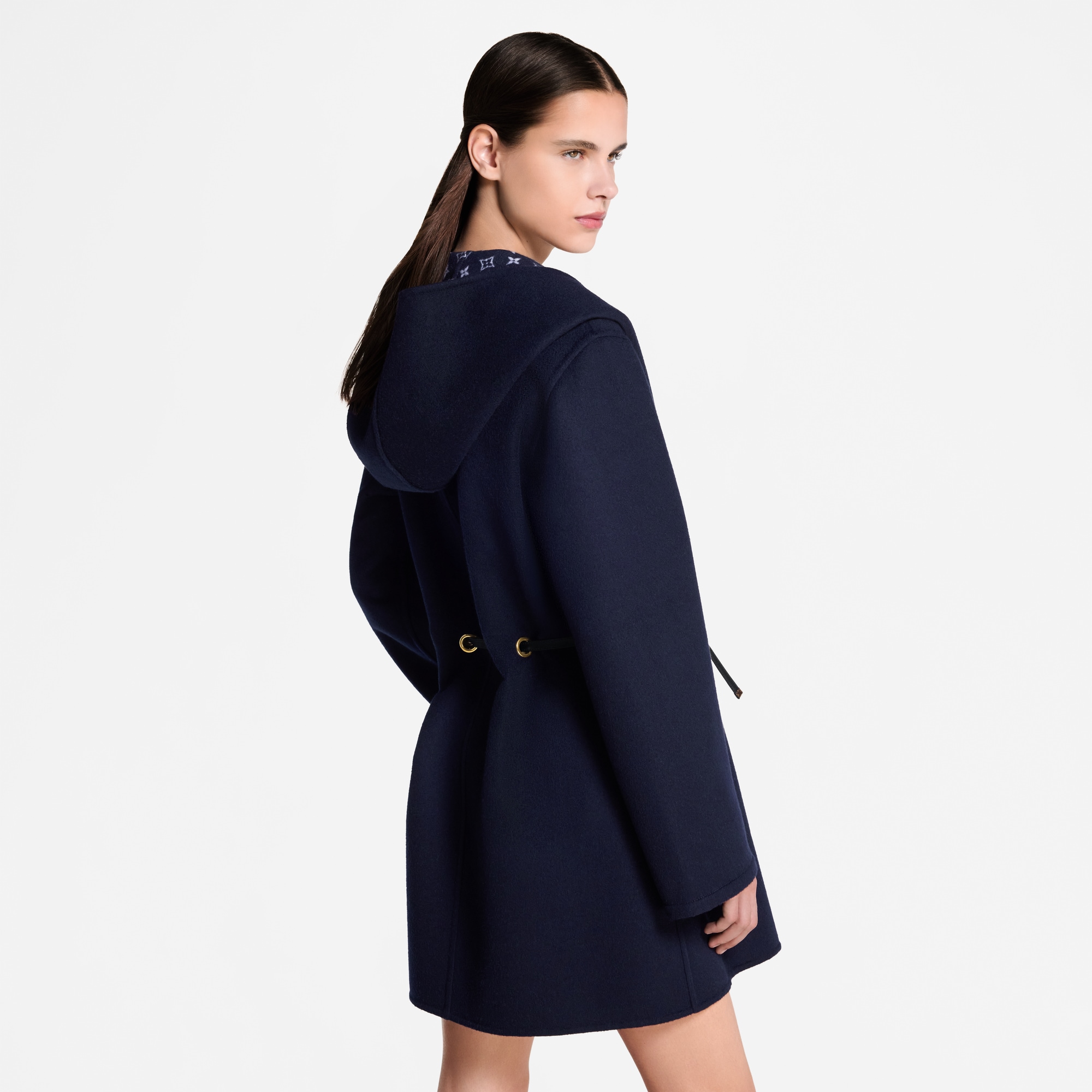  Ready-to-Wear Coats and Jackets Hooded Drawstring Wrap Coat | Louis Vuitton ® (Product zoom)