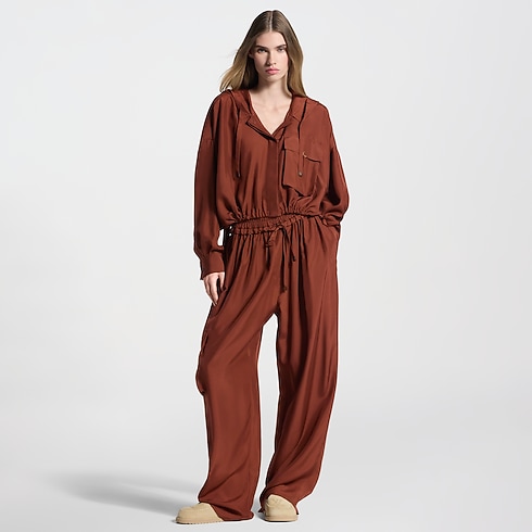 Ready-to-Wear Tops Hooded Washed Silk Shirt | Louis Vuitton ® (Product zoom)