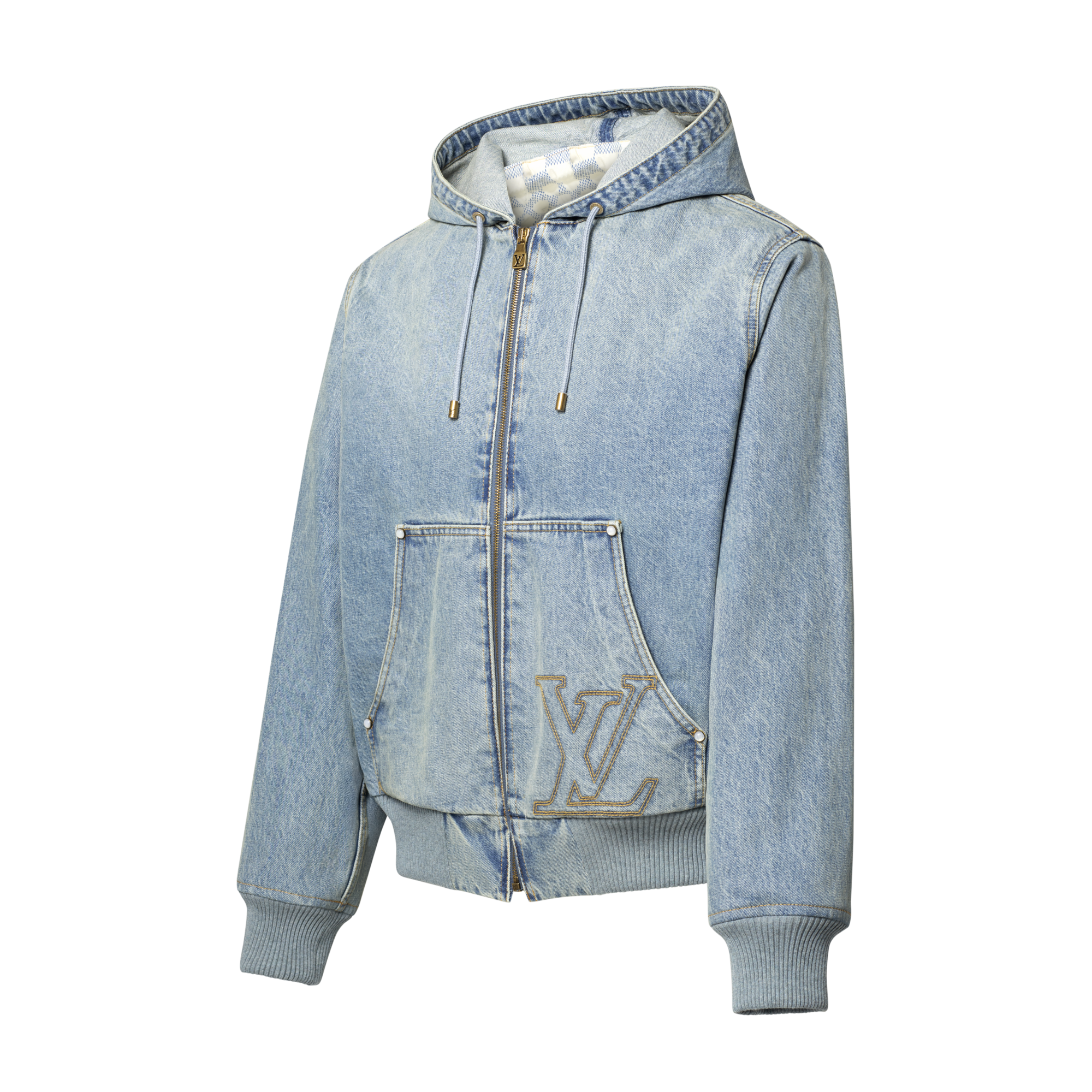  Ready-to-Wear Coats and Outerwear Hooded Workwear Denim Blouson | Louis Vuitton ® (Product zoom)