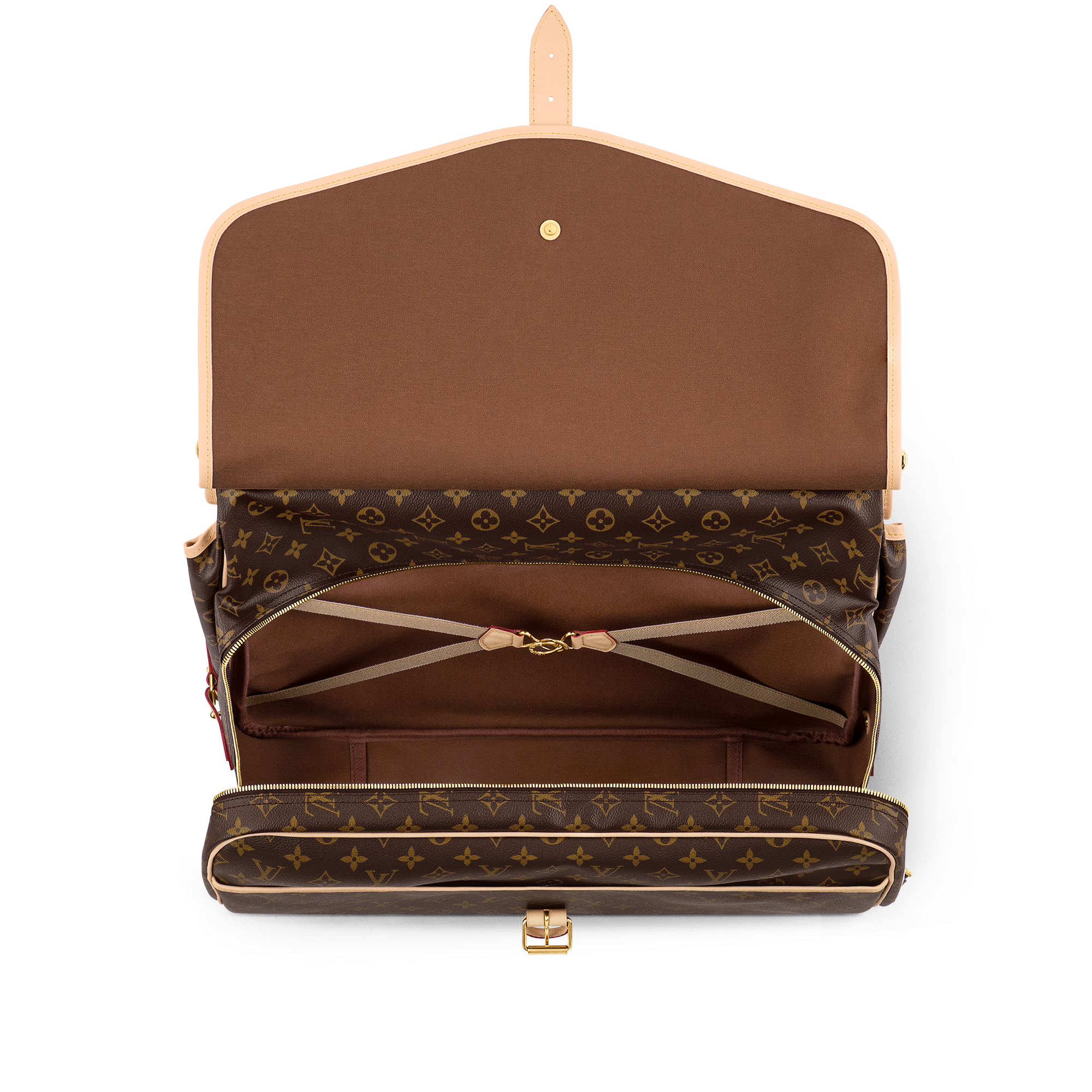 Monogram Canvas Personalization Leather Goods } Hunting Bag | Louis Vuitton ® (Product zoom)