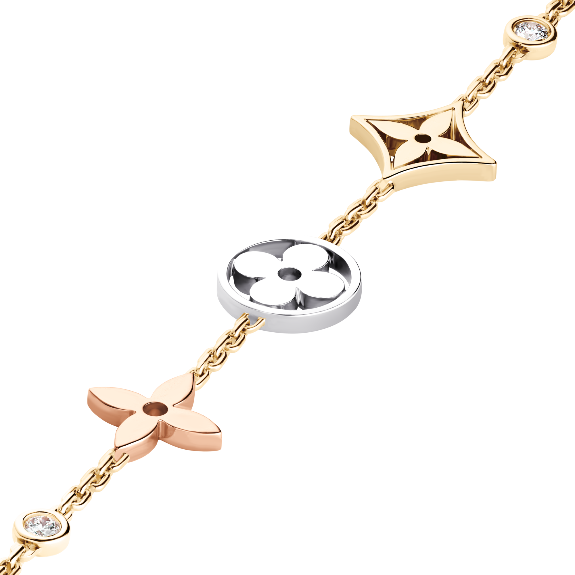  Categories All Fine Jewelry Idylle Blossom bracelet, 3 golds and diamonds | Louis Vuitton ® (Product zoom)