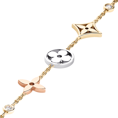 Categories All Fine Jewelry Idylle Blossom bracelet, 3 golds and diamonds | Louis Vuitton ® (Product zoom)