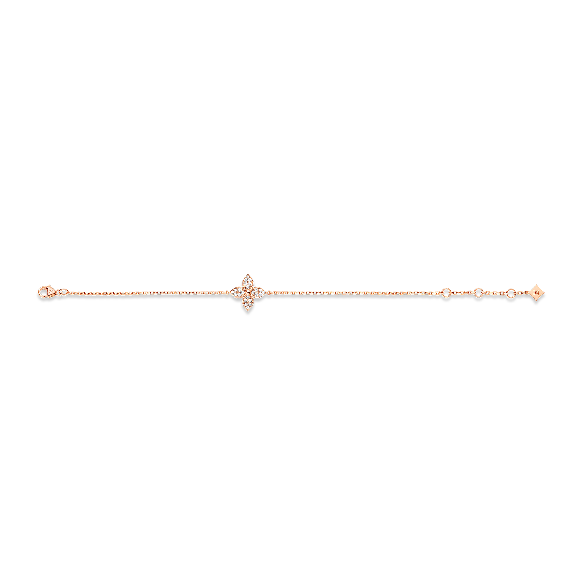 Idylle Blossom Bracelet, Pink Gold And Diamonds