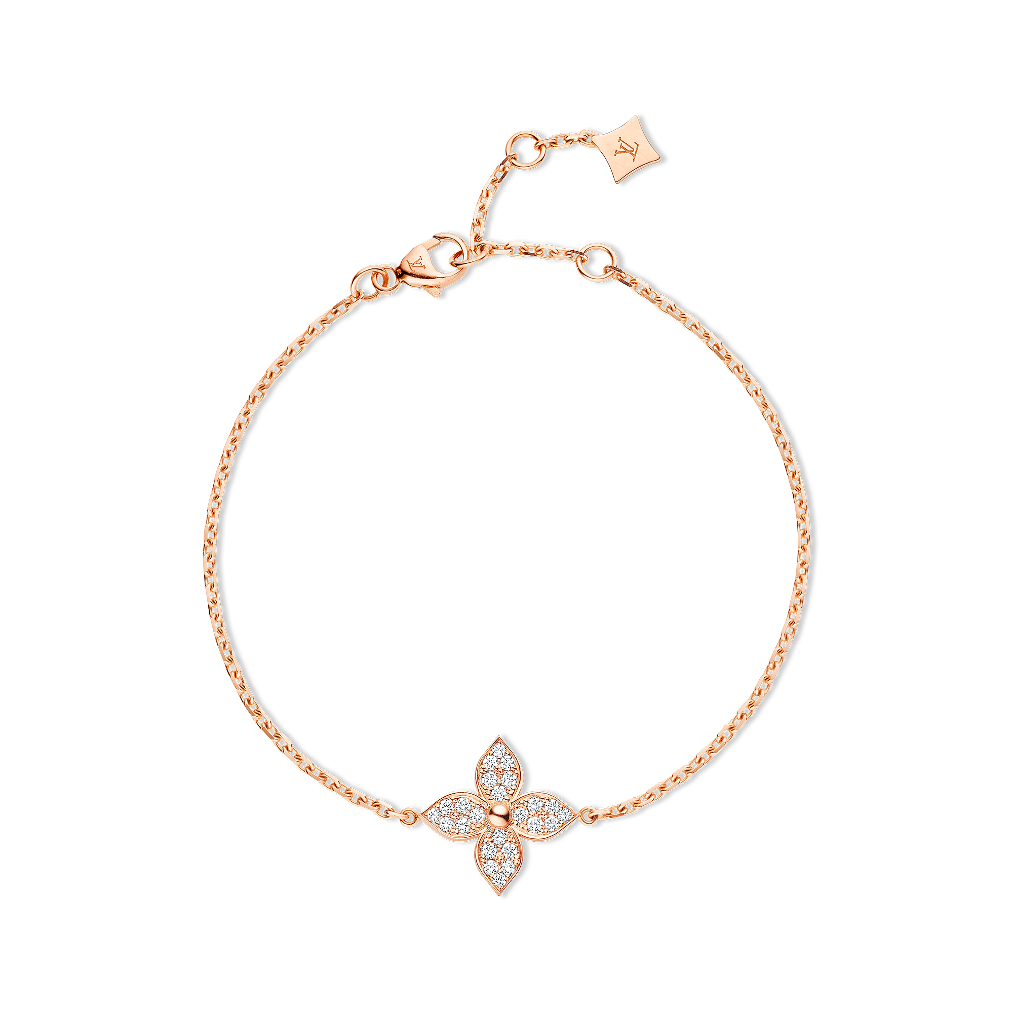 Idylle Blossom Bracelet, Pink Gold And Diamonds