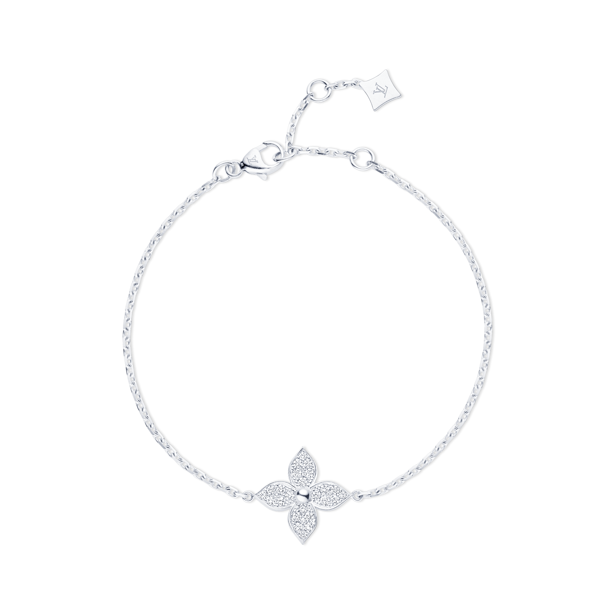 Idylle Blossom Bracelet, White Gold, Diamonds