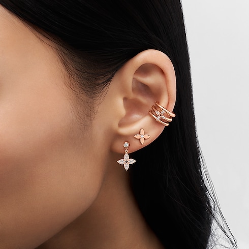 Categories Earrings Idylle Blossom Ear Cuff, Pink Gold And Diamonds - Per Unit | Louis Vuitton ® (Product zoom)