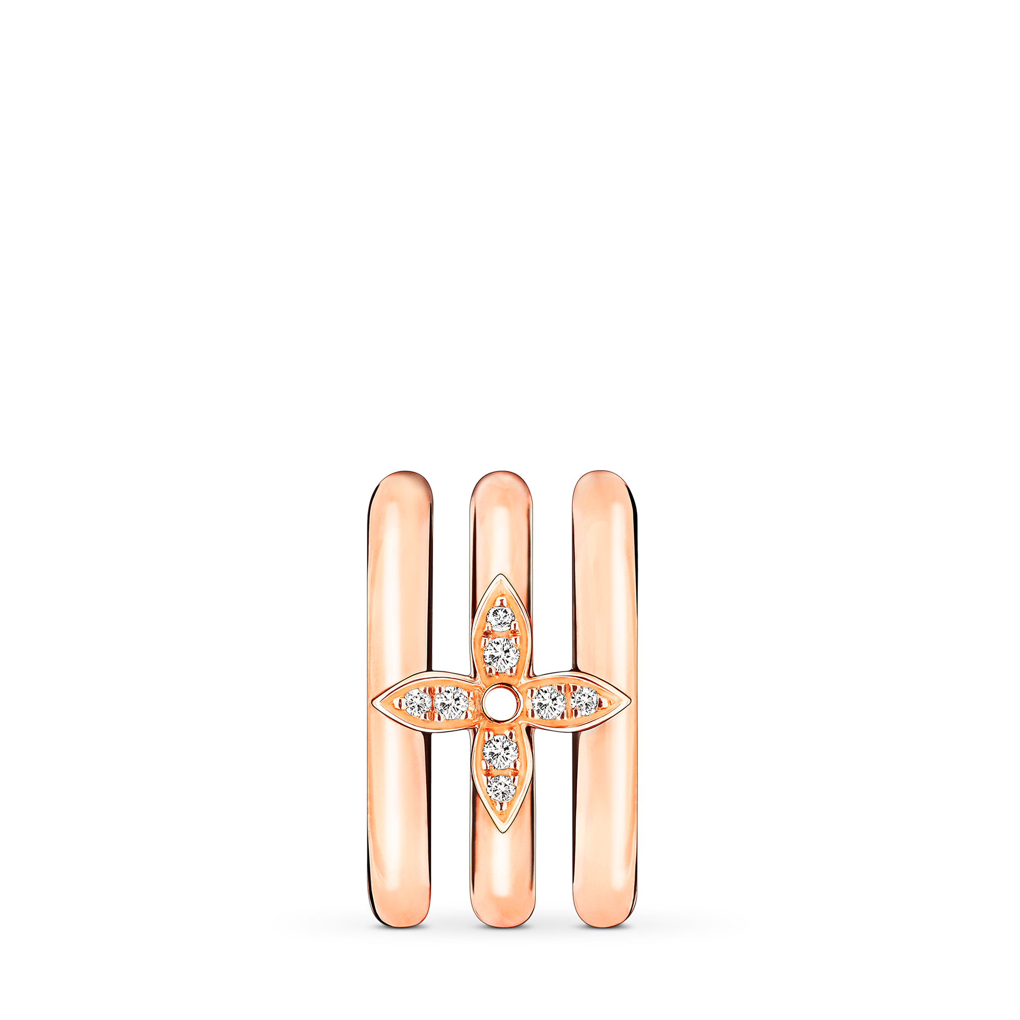 Idylle Blossom Ear Cuff, Pink Gold And Diamonds - Per Unit