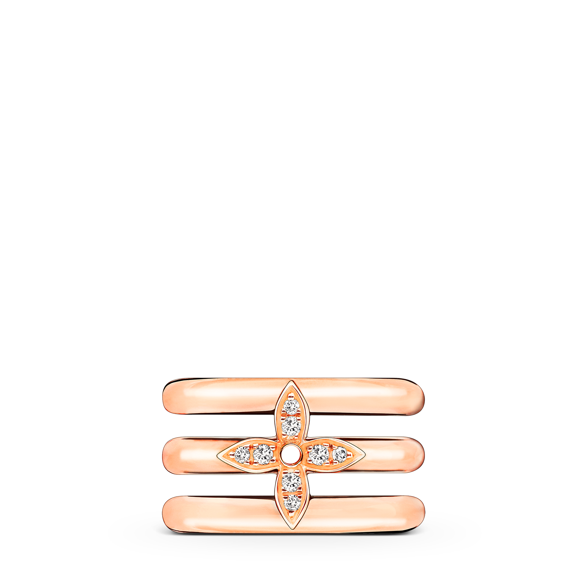 Idylle Blossom Ear Cuff, Pink Gold And Diamonds - Per Unit