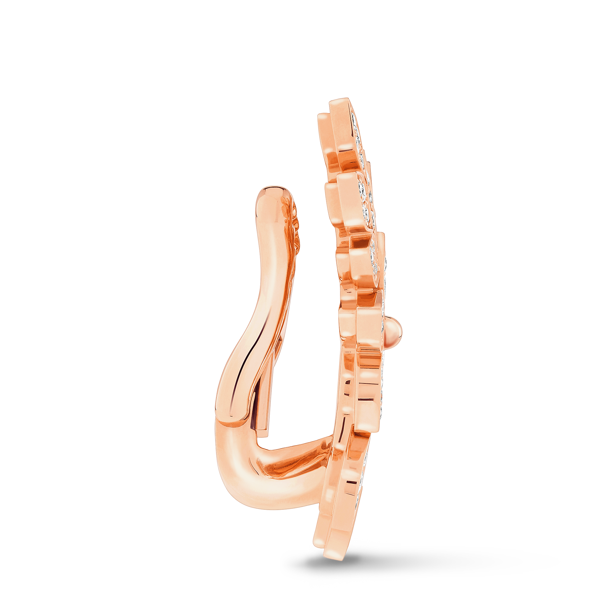 Idylle Blossom Ear Cuff, Pink Gold And Diamonds - Per Unit
