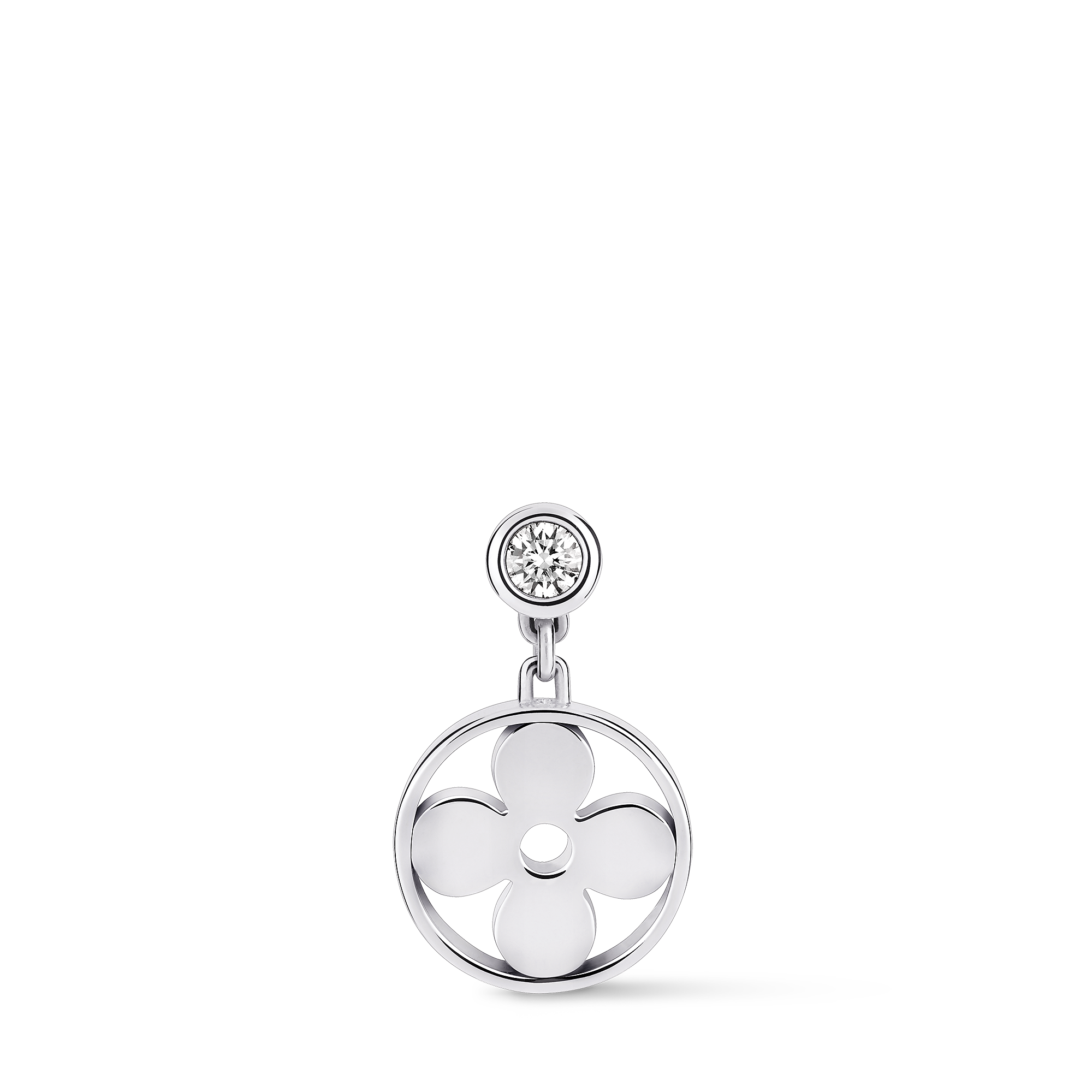 Idylle Blossom Ear Stud, White Gold And Diamond - Per Unit
