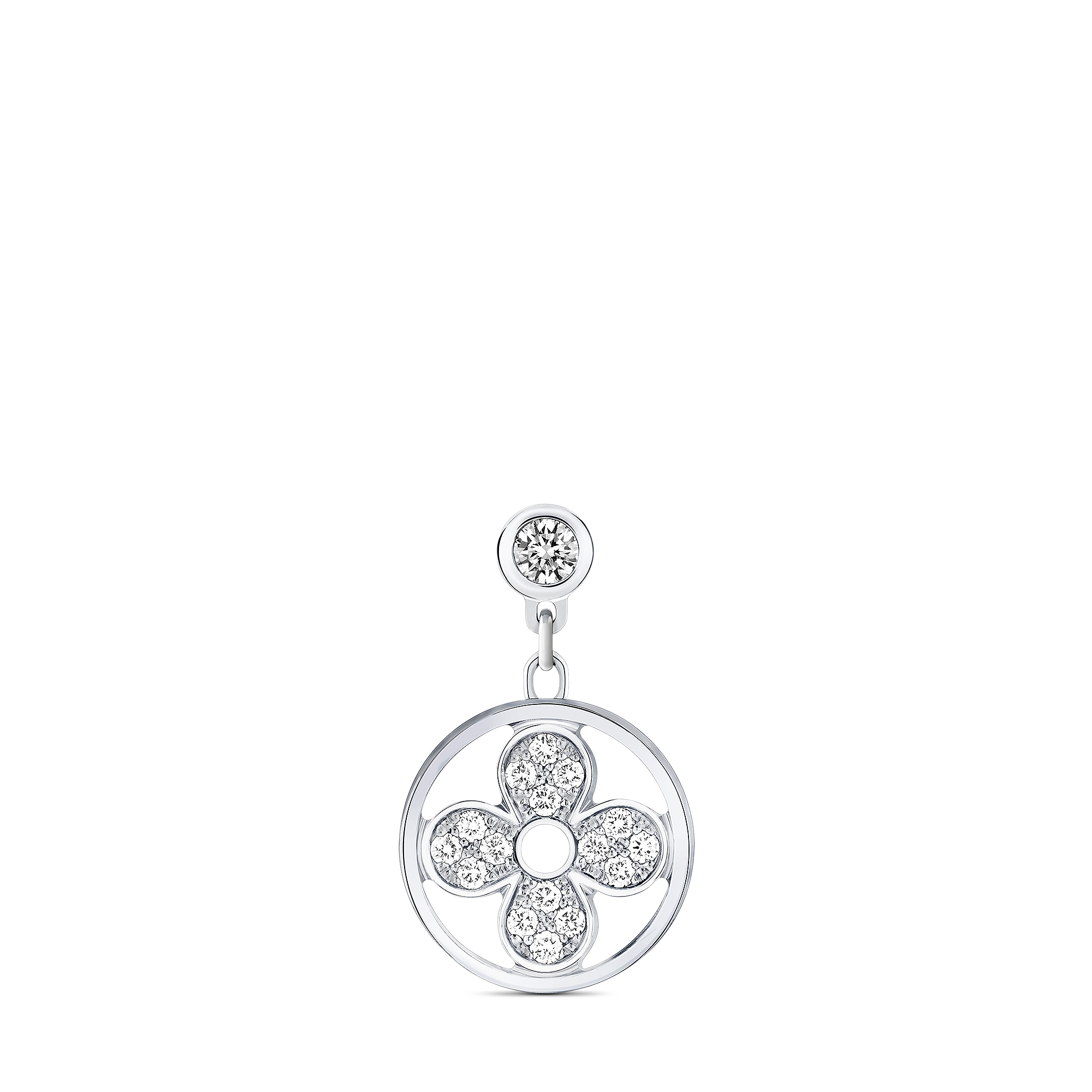 Idylle Blossom Ear Stud, White Gold And Diamonds - Per Unit